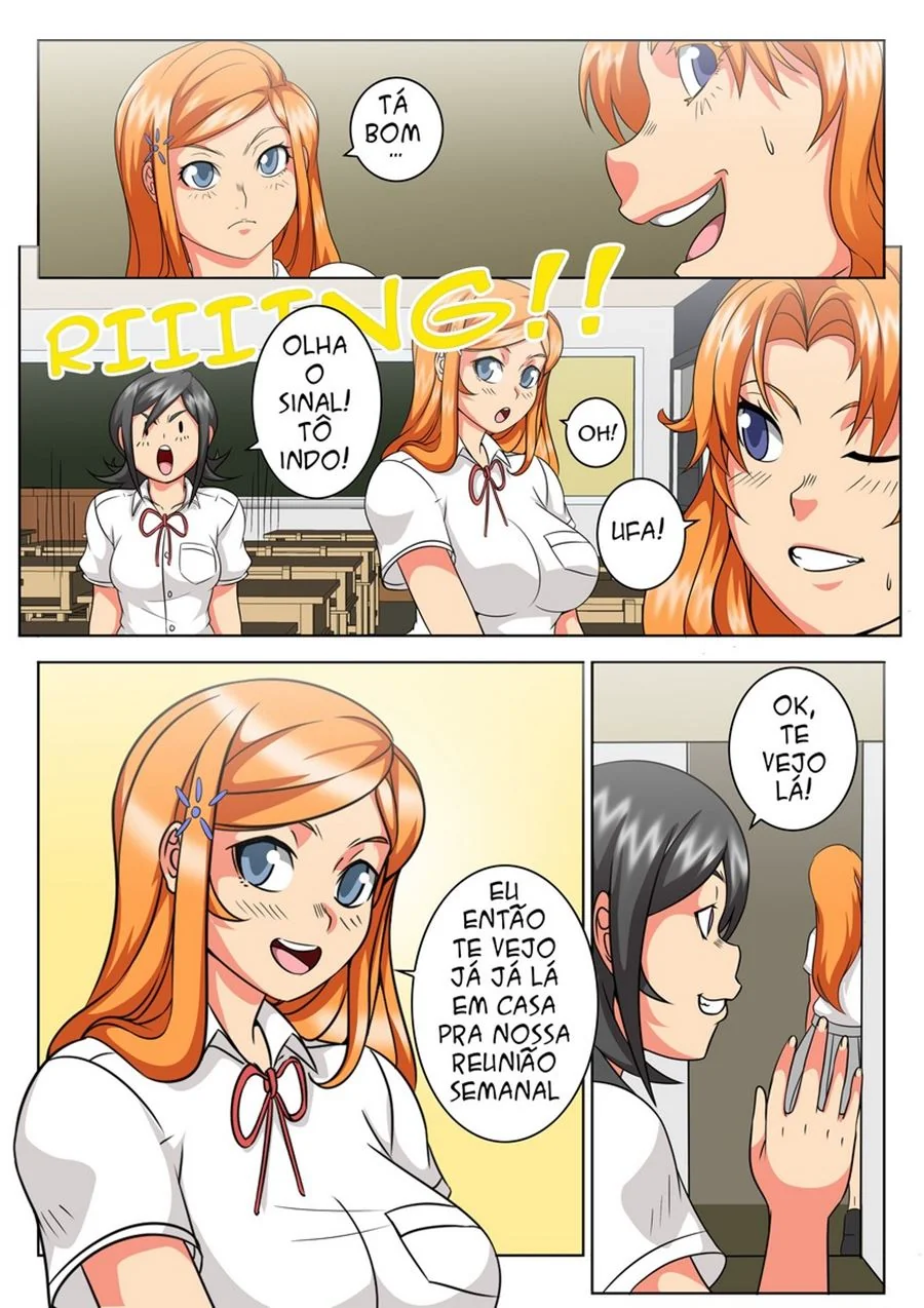Kon metendo a pica em Orihime e Ichigo no Bleach – Hentai HQ