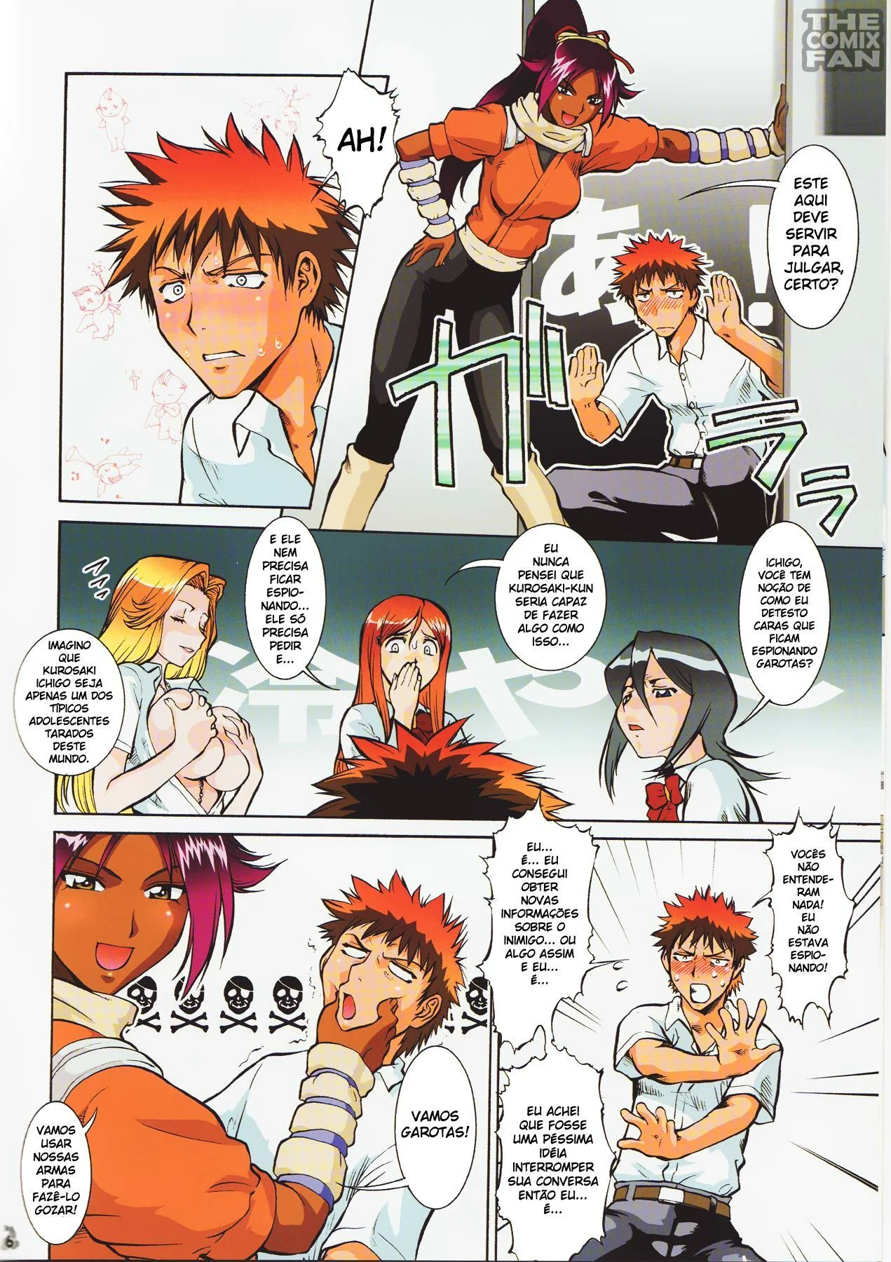 Desafio dos Seios: Piranhas Peitudas se Exibem Enquanto Ichigo Observa – Hentai HQ Brasileiro