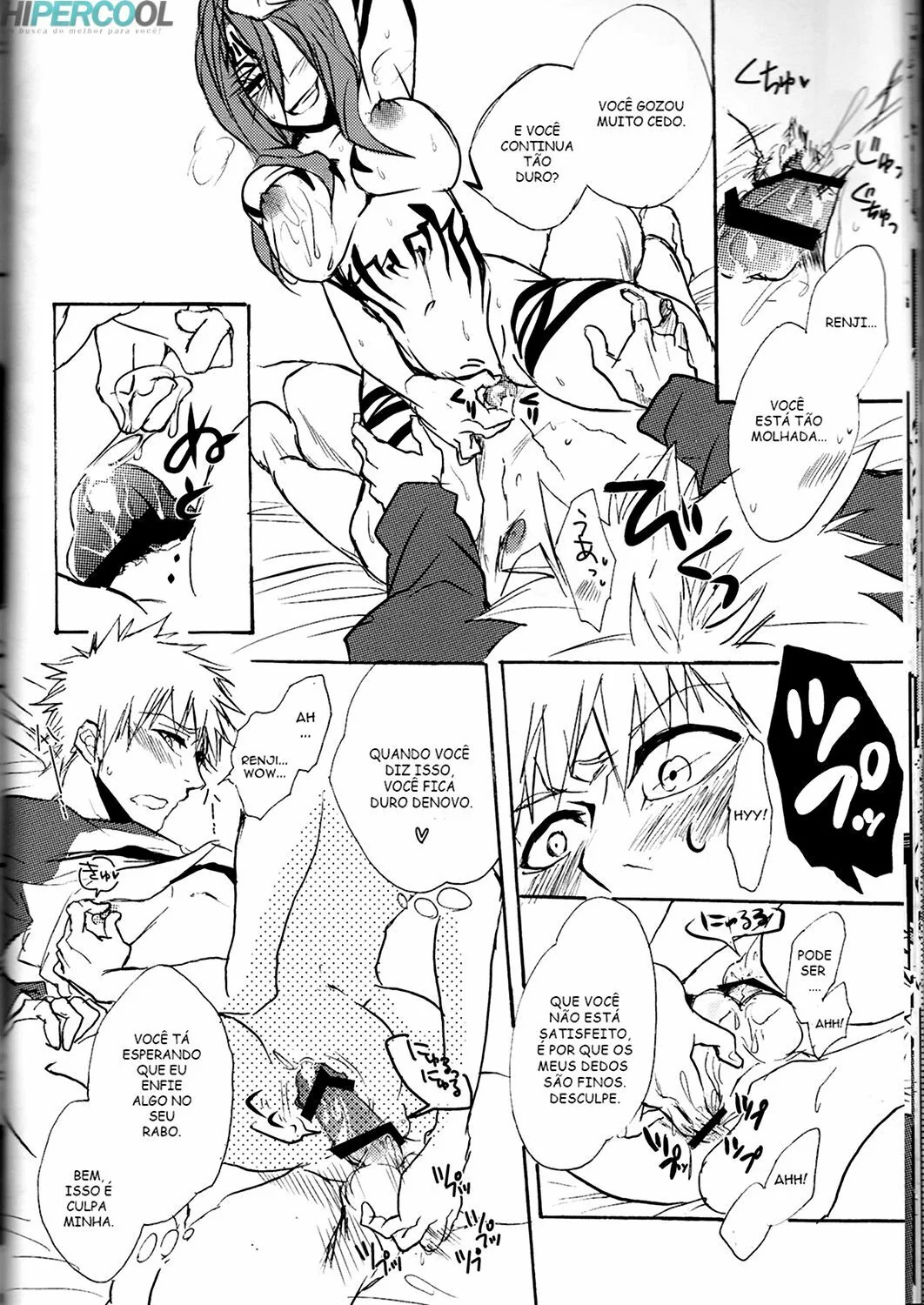 Ichigo Kurosaki metendo a rola na buceta apertada de Renji Abarai em Bleach Porno” em Hentai HQ