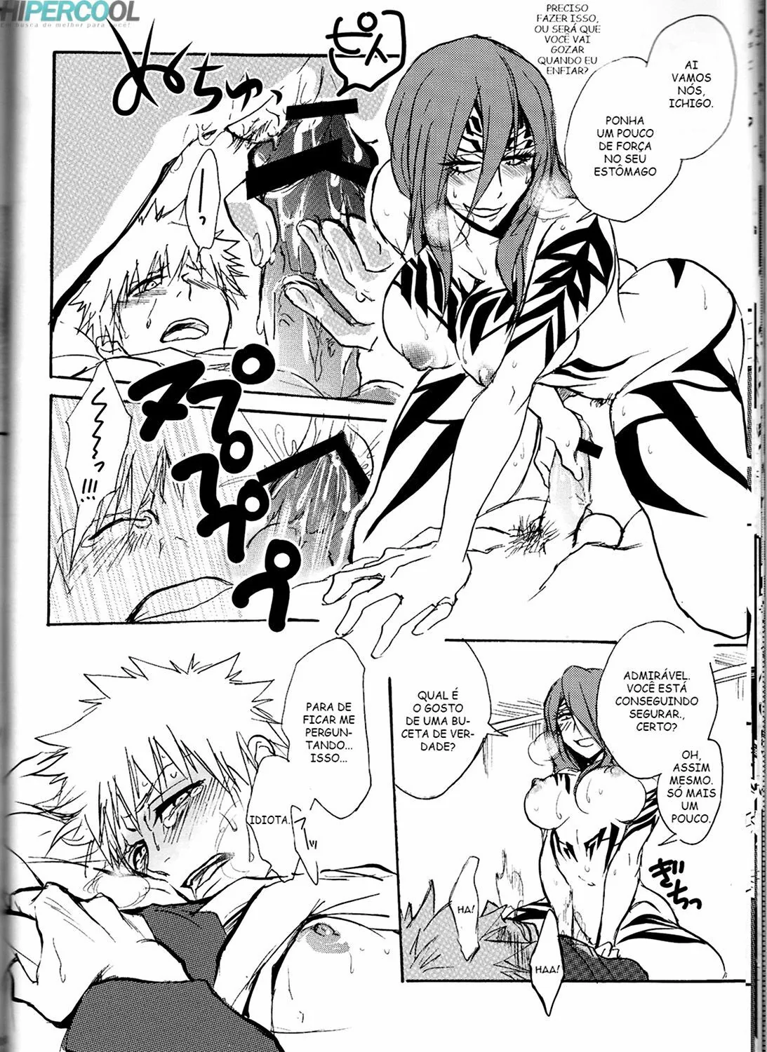 Ichigo Kurosaki metendo a rola na buceta apertada de Renji Abarai em Bleach Porno” em Hentai HQ