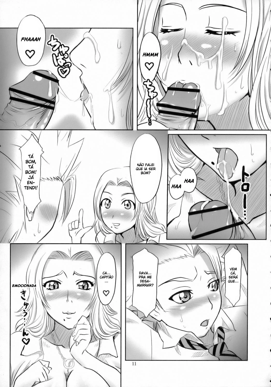 Bleach fotos de sexo – Foda Quente no Mundo Espiritual – Rangiku e Orihime Dominam o Pau Gelado do Toushirou