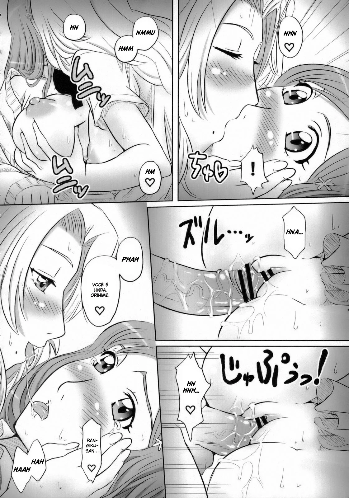Bleach fotos de sexo – Foda Quente no Mundo Espiritual – Rangiku e Orihime Dominam o Pau Gelado do Toushirou