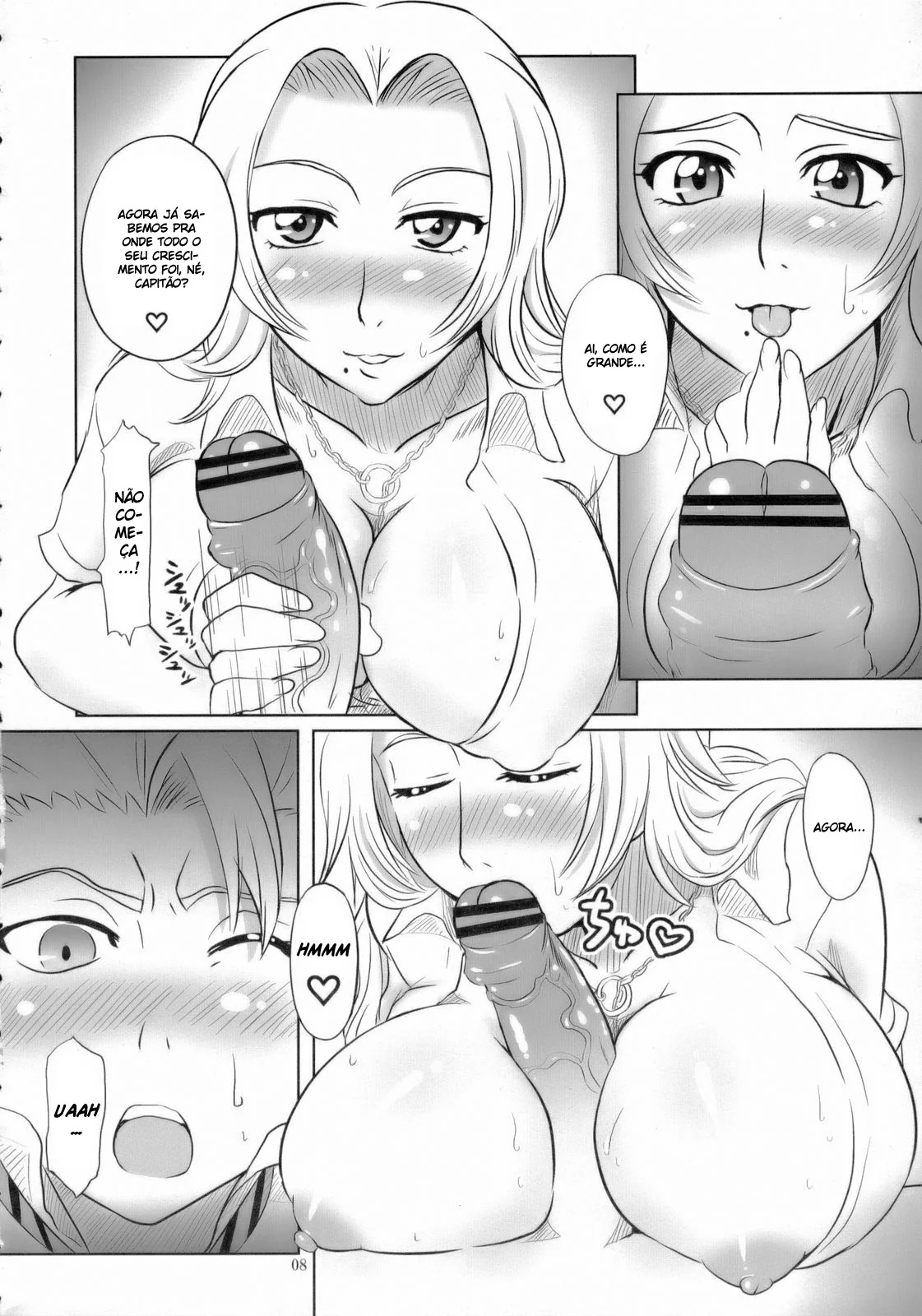 Bleach fotos de sexo – Foda Quente no Mundo Espiritual – Rangiku e Orihime Dominam o Pau Gelado do Toushirou