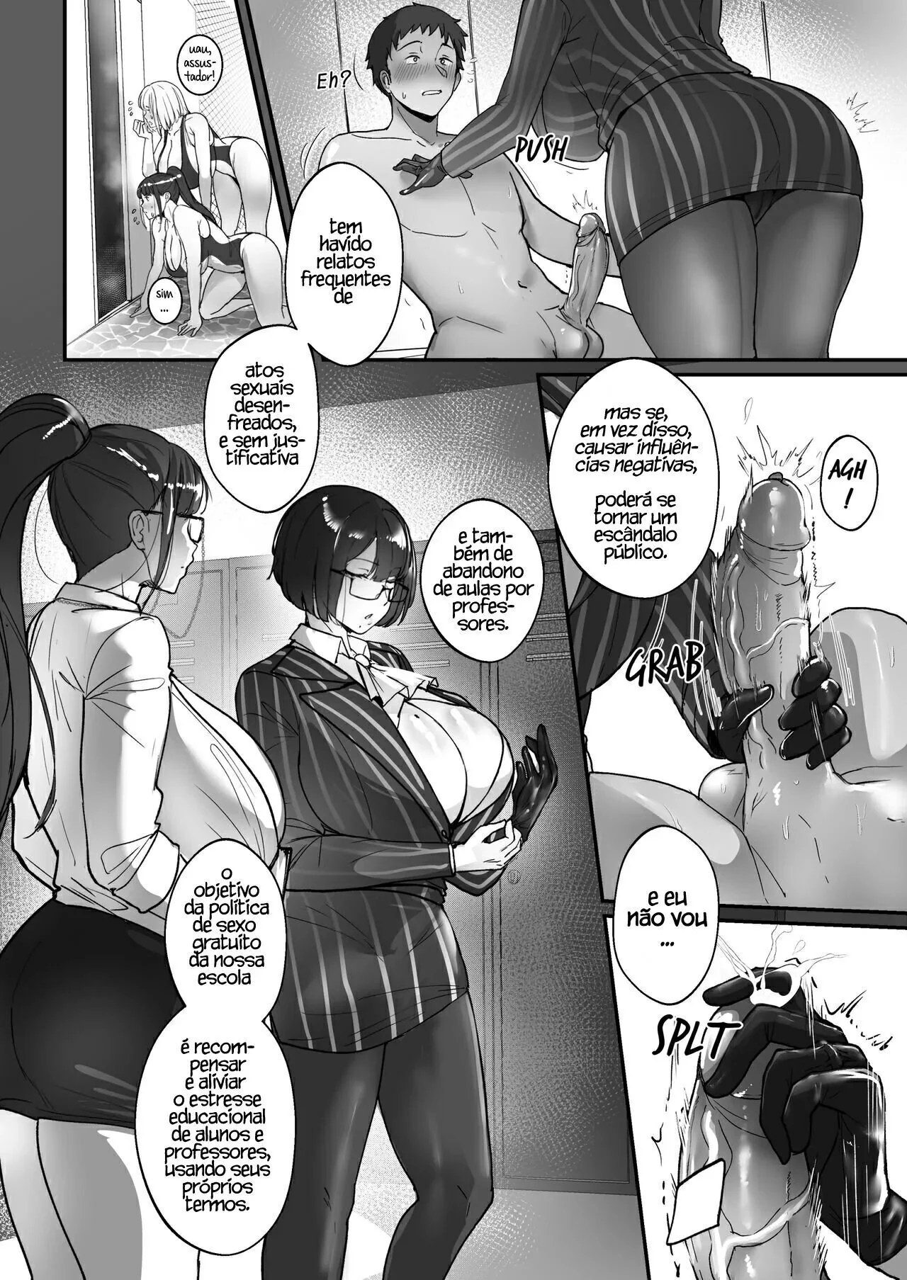 Professores Sortudos Fodendo suas Piranhas Alunas em Hentai HQ Brasileiro