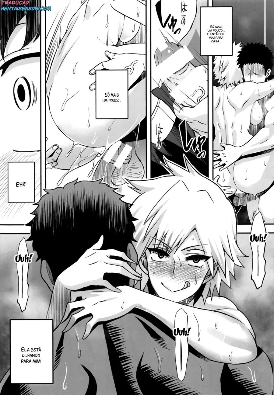 Boku No Hero Hentai: Bakugou a Mamãe Violenta – Izuki flagra a gostosa da Sra. Bakugou em ação em HQ Brasileiro