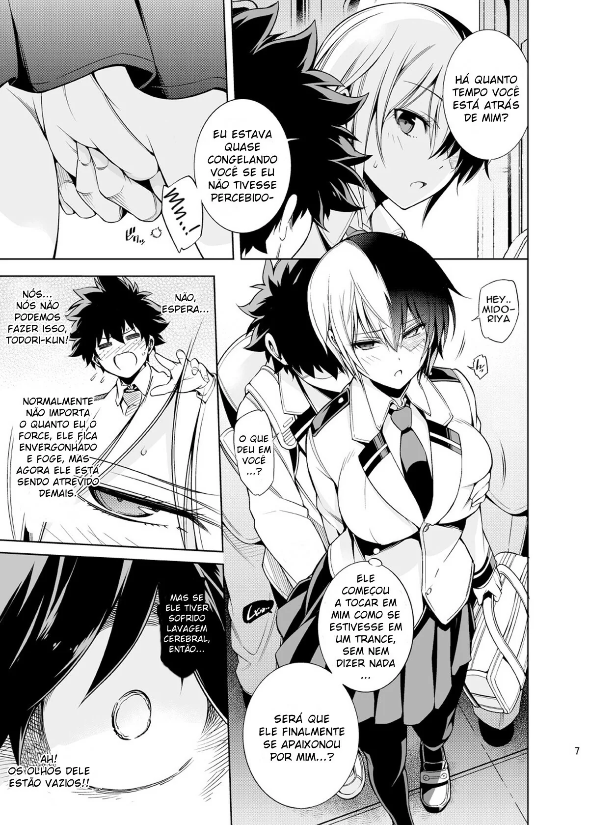 Boku no Hero Academia: Garota Congelante – Shouto Todoroki fodendo a piranha do trem em HQ Brasileiro