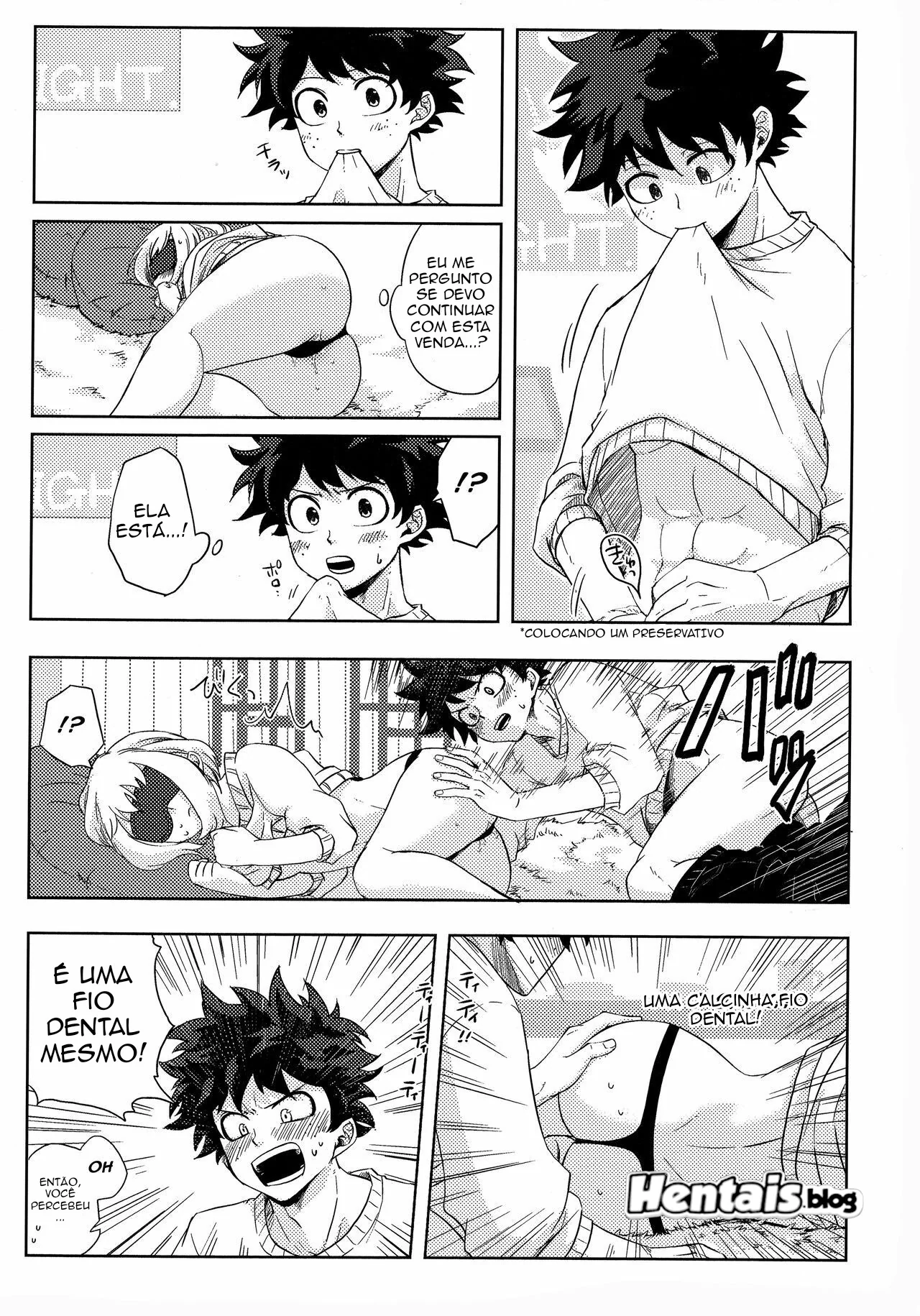 Boku no Hero Academia: Ochako Uraraka dando a buceta para Izuku Midoriya em Hentai HQ Brasileiro