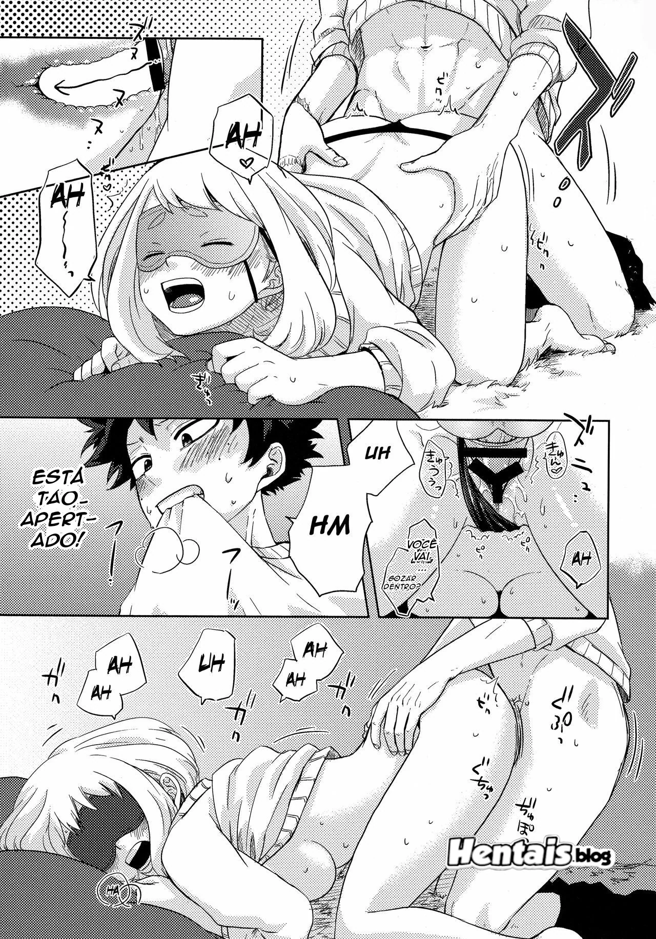 Boku no Hero Academia: Ochako Uraraka dando a buceta para Izuku Midoriya em Hentai HQ Brasileiro
