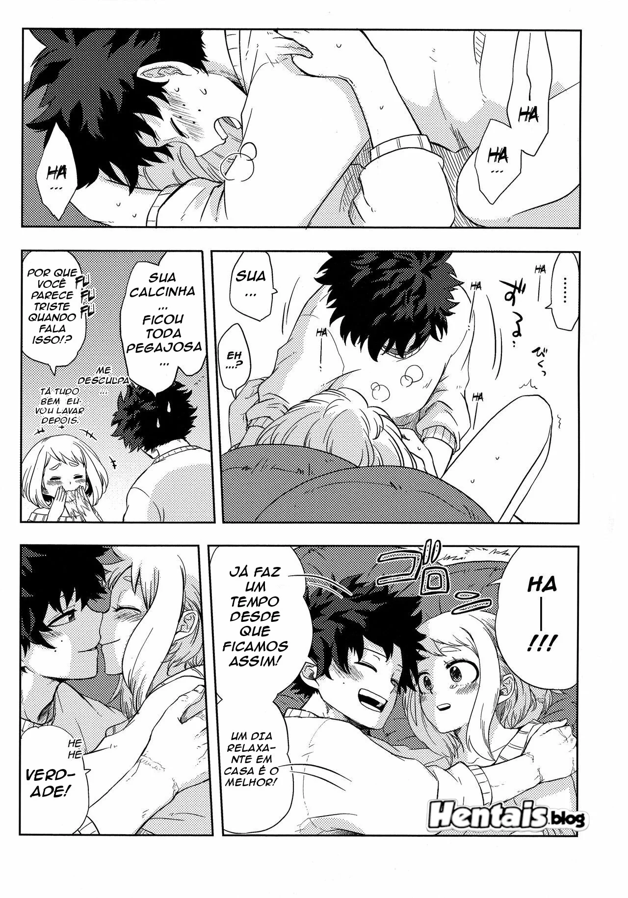 Boku no Hero Academia: Ochako Uraraka dando a buceta para Izuku Midoriya em Hentai HQ Brasileiro