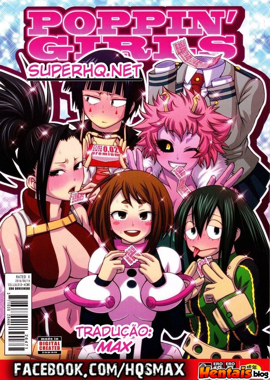 Boku no Hero Porno: Menina Poppin – Piranhas fazendo sexo na escola UA em HQ Brasileiro
