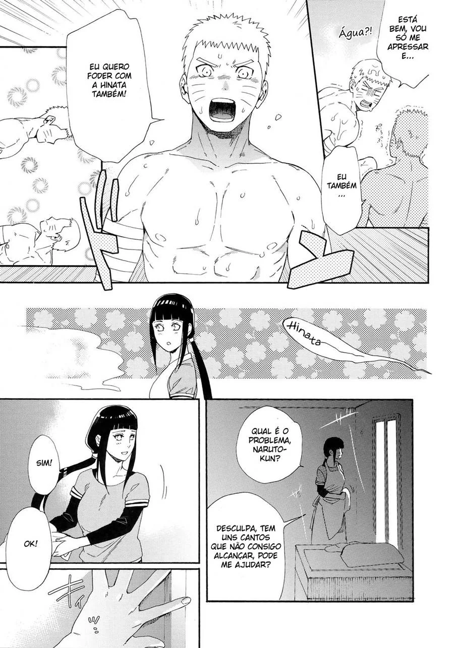 Naruto Clonado: Orgia com Hinata e seus Peitões em HQ Brasileiro