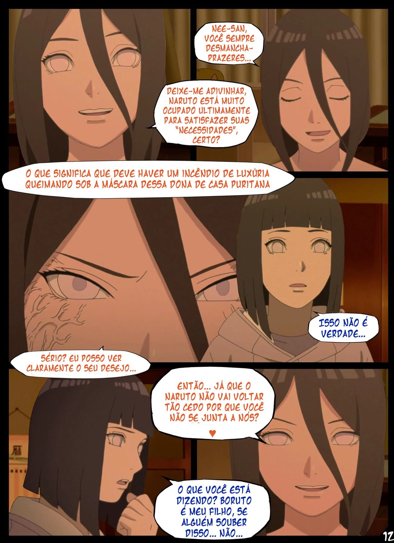 Himawari se revela uma piranha safada na festa de ano novo das Hyugas em Boruto Hentai HQ Brasileiro