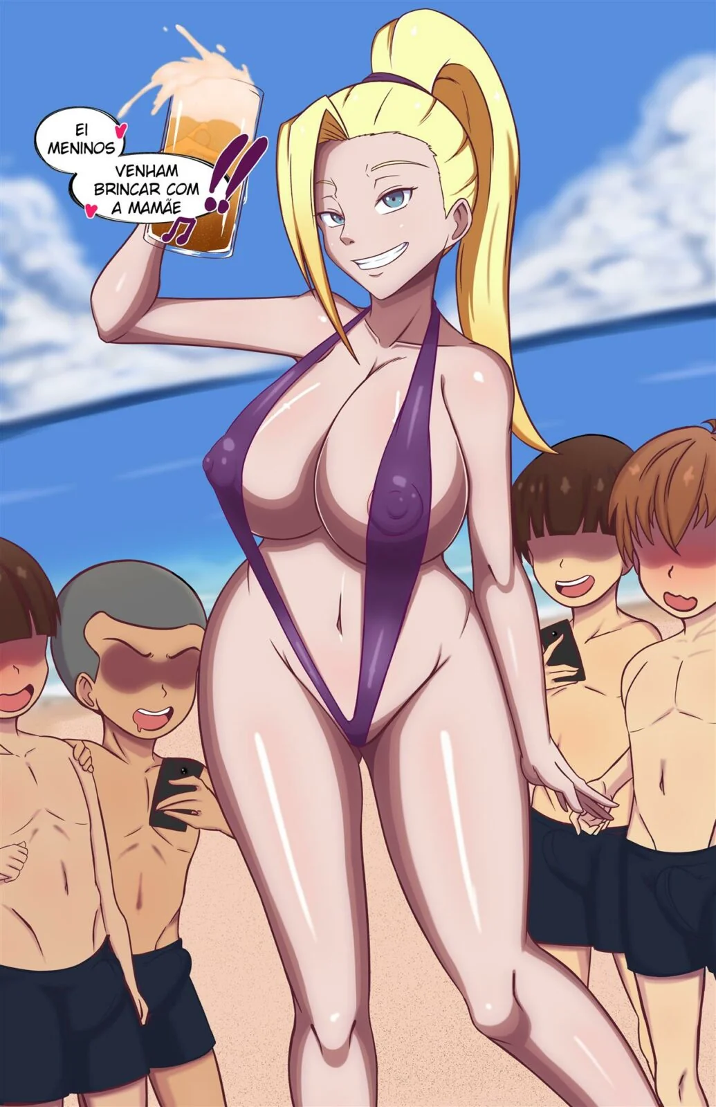 Boruto Hentai: As Vadias de Konoha na Praia – Milfs Sedentas Por Pica!” em HQ Brasileiro