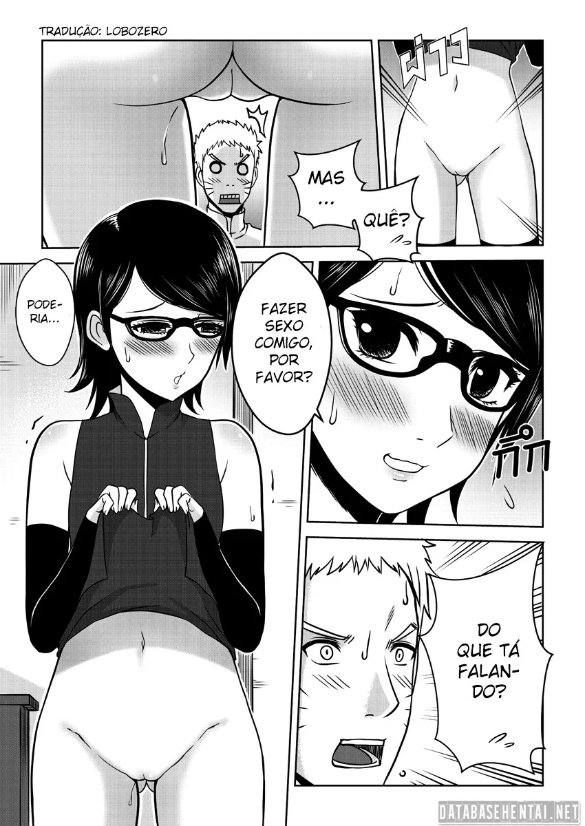 Boruto Comendo a Sarada Safada na Sala do Hokage – Novinha Levando Rola do Hokage em Hentai HQ Brasileiro