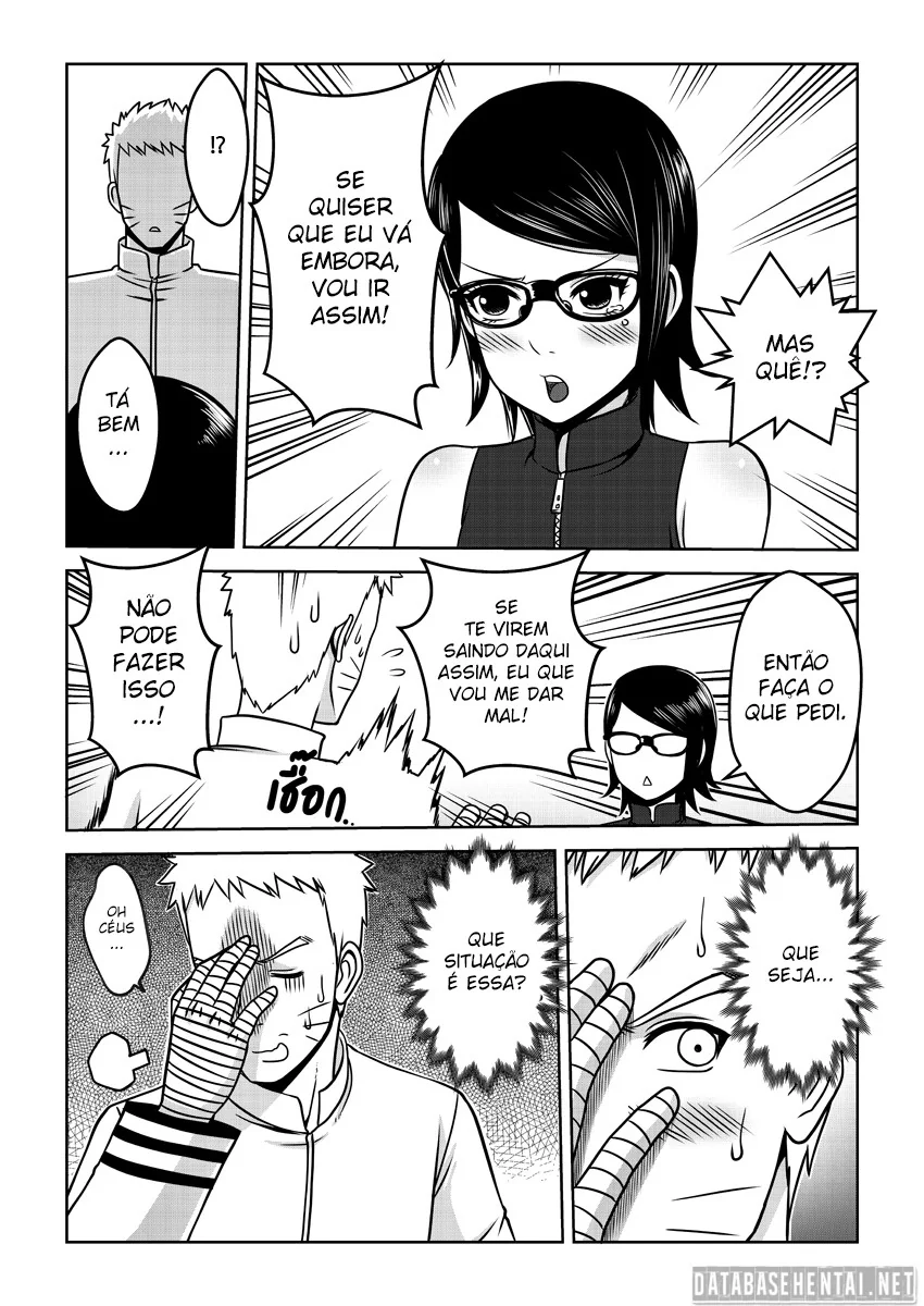 Boruto Comendo a Sarada Safada na Sala do Hokage – Novinha Levando Rola do Hokage em Hentai HQ Brasileiro