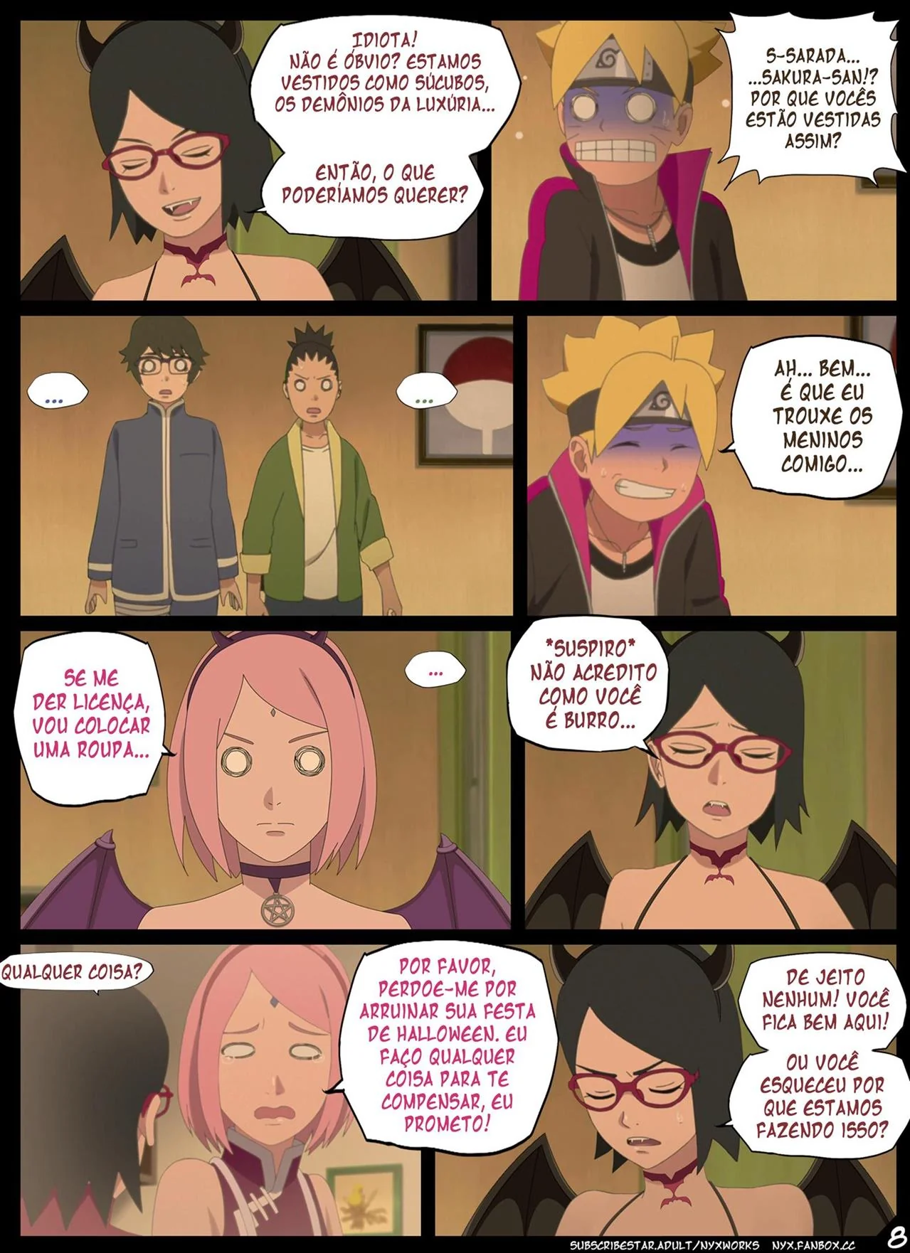 Boruto e Sarada na Noite da Safadeza – HQ de Hentai Brasileiro