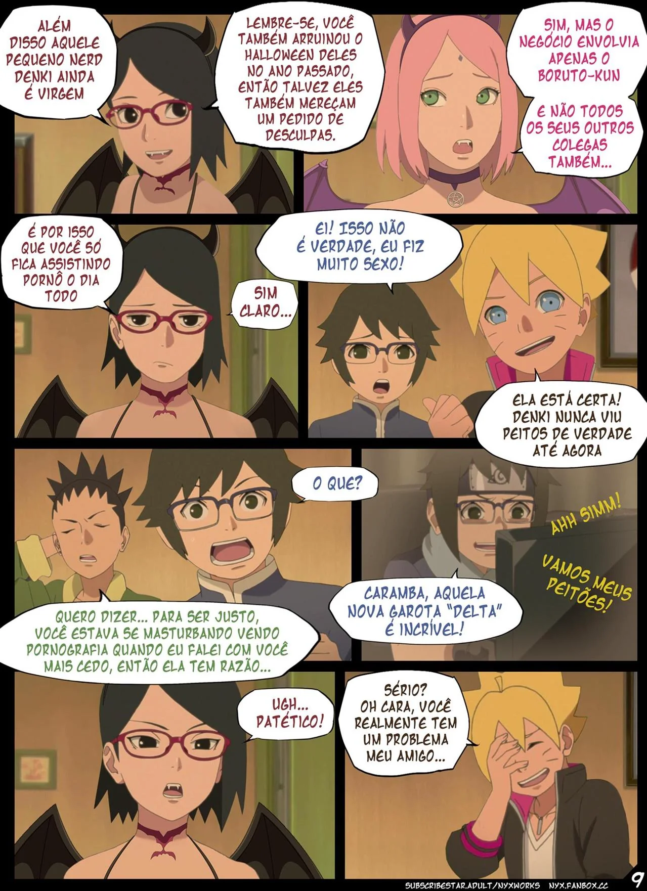 Boruto e Sarada na Noite da Safadeza – HQ de Hentai Brasileiro