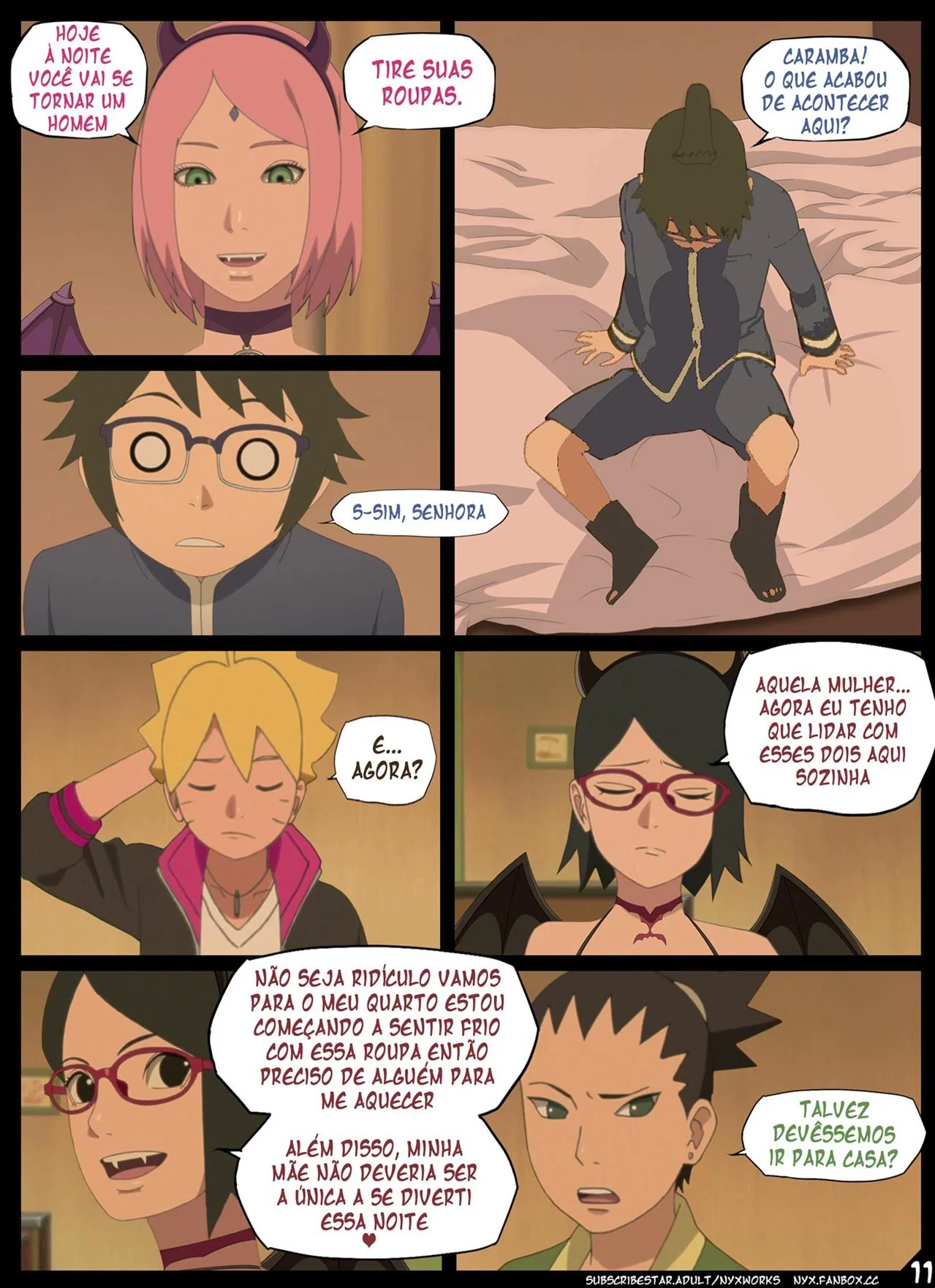 Boruto e Sarada na Noite da Safadeza – HQ de Hentai Brasileiro