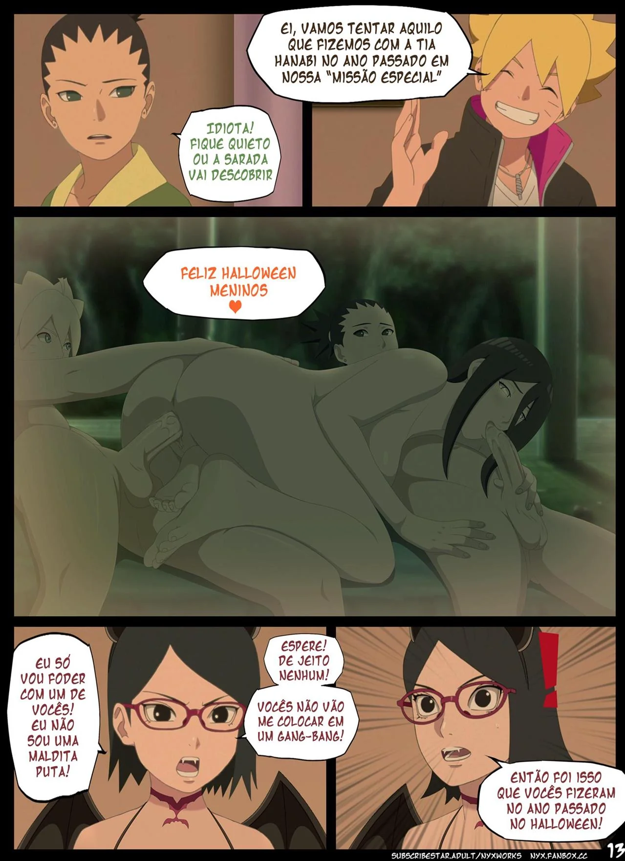 Boruto e Sarada na Noite da Safadeza – HQ de Hentai Brasileiro