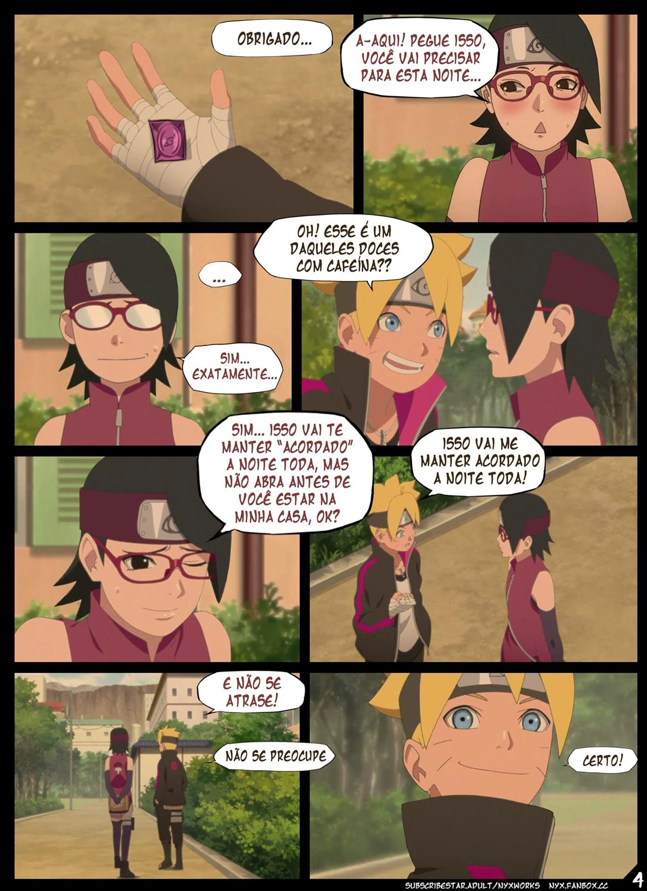 Boruto e Sarada na Noite da Safadeza – HQ de Hentai Brasileiro