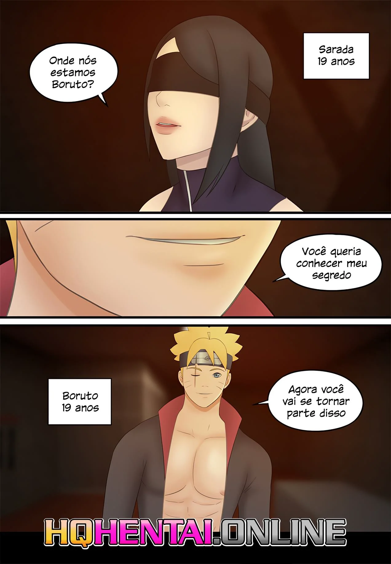 Boruto Revelando o Segredo: Sarada Explora a Piroca de Boruto – Hentai HQ Brasileiro