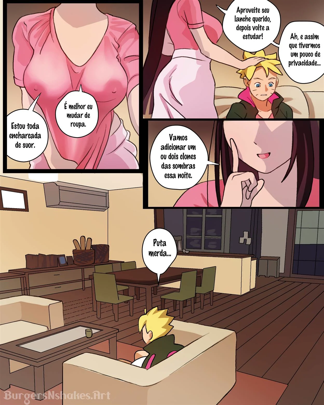 Boruto Flagrado pela Mãe na Punheta – Hentai HQ Brasileiro