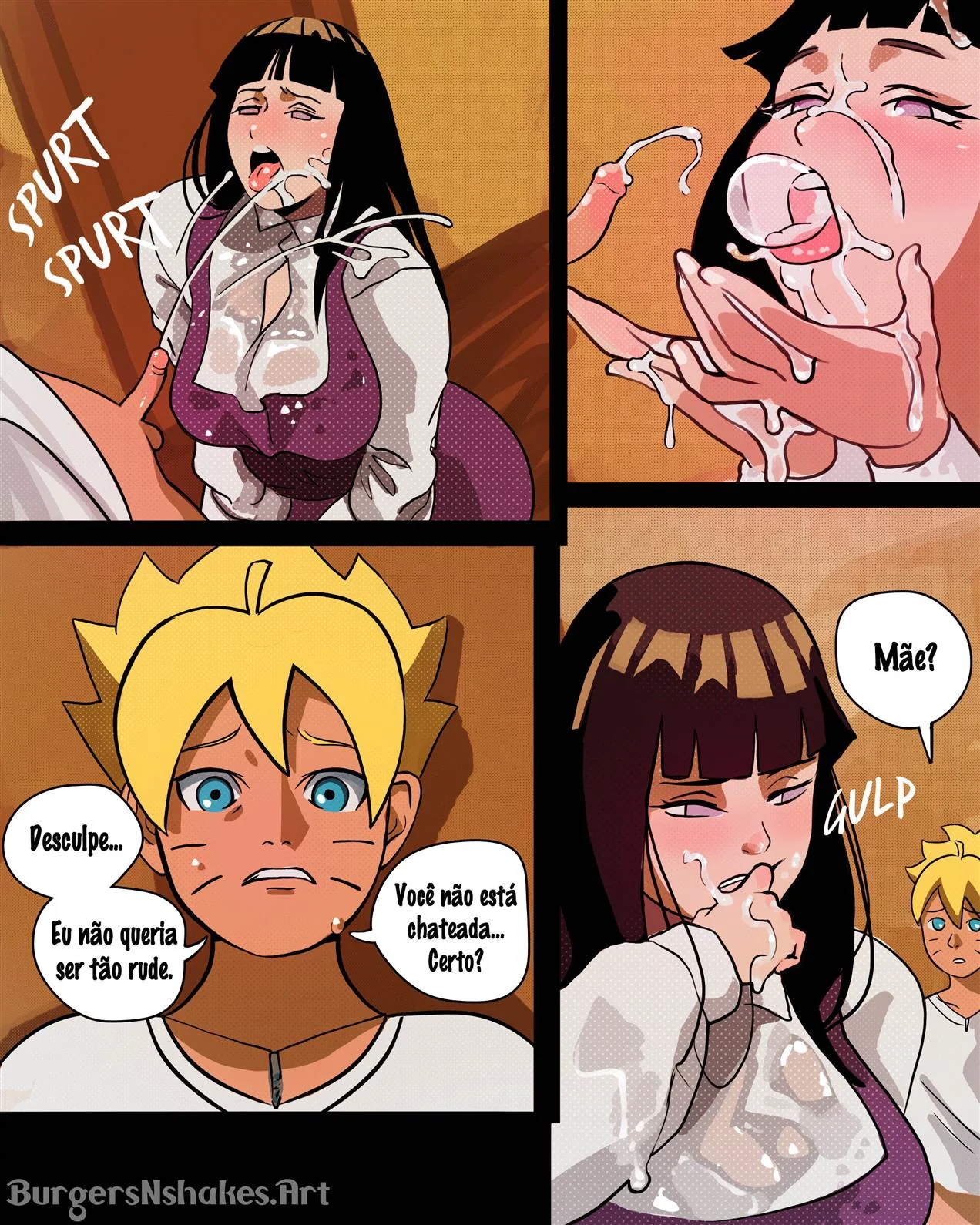 Boruto Flagrado pela Mãe na Punheta – Hentai HQ Brasileiro
