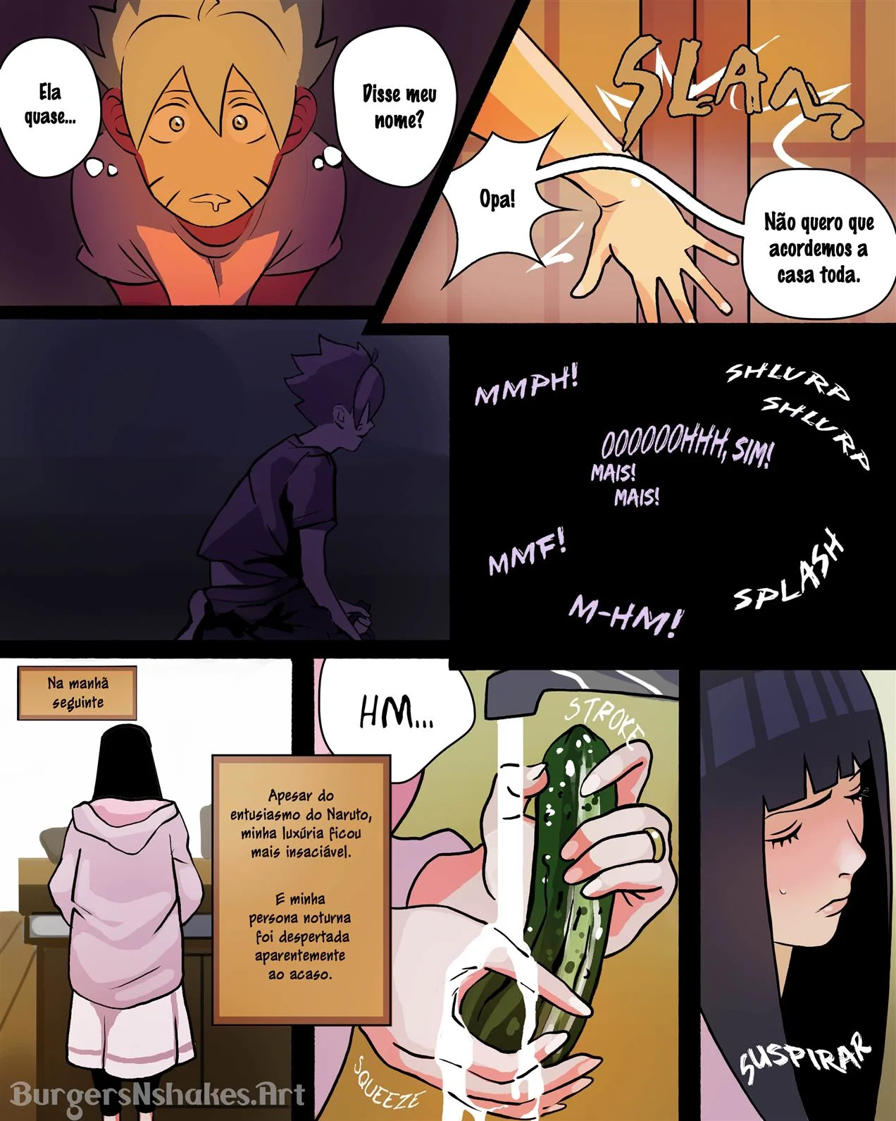 Boruto Flagrado pela Mãe na Punheta – Hentai HQ Brasileiro