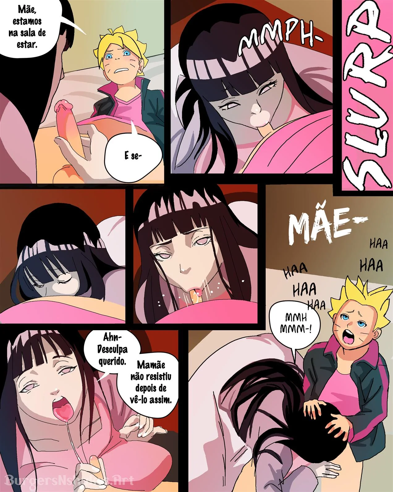 Boruto Flagrado pela Mãe na Punheta – Hentai HQ Brasileiro