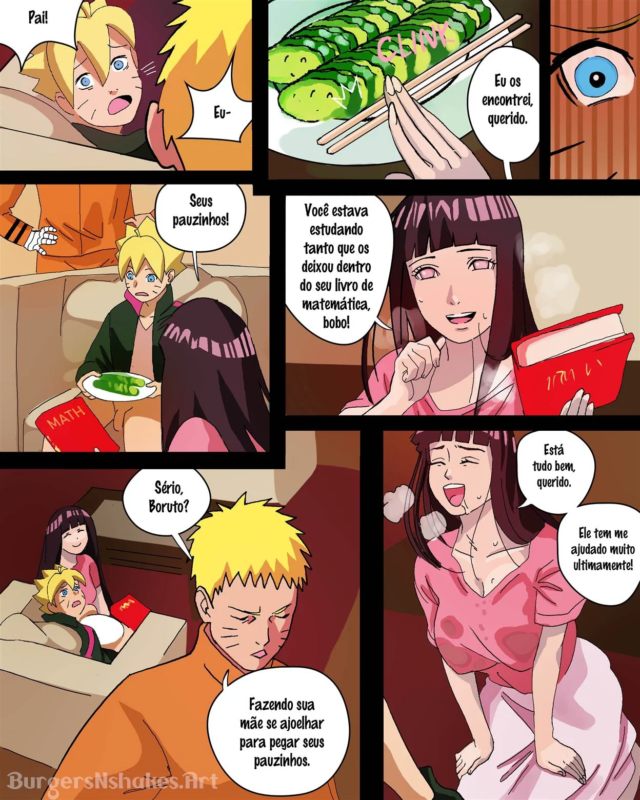 Boruto Flagrado pela Mãe na Punheta – Hentai HQ Brasileiro