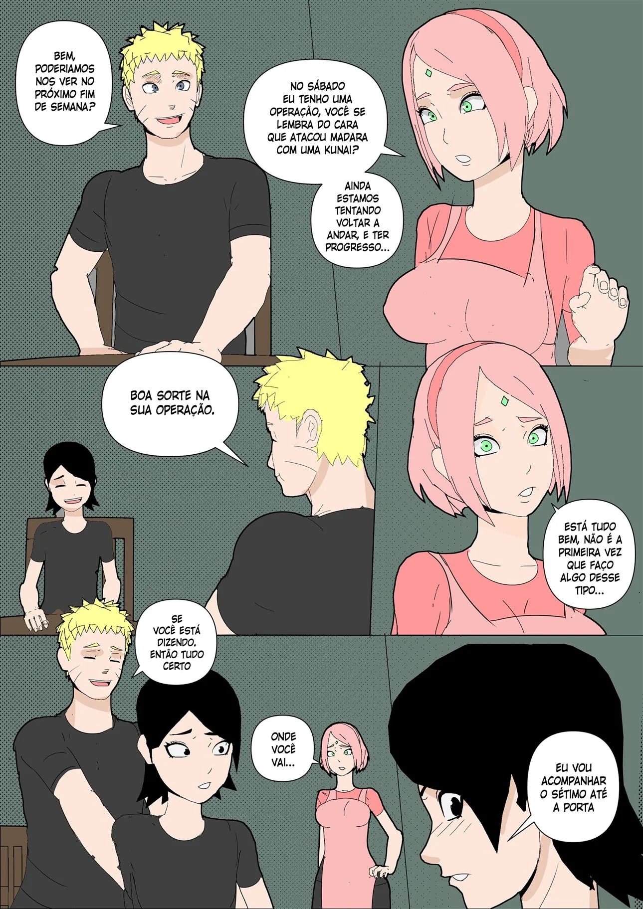 Sarada em busca do Mangekyo Sharingan: Piranha fazendo atos obscenos em HQ Hentai HQ Brasileiro