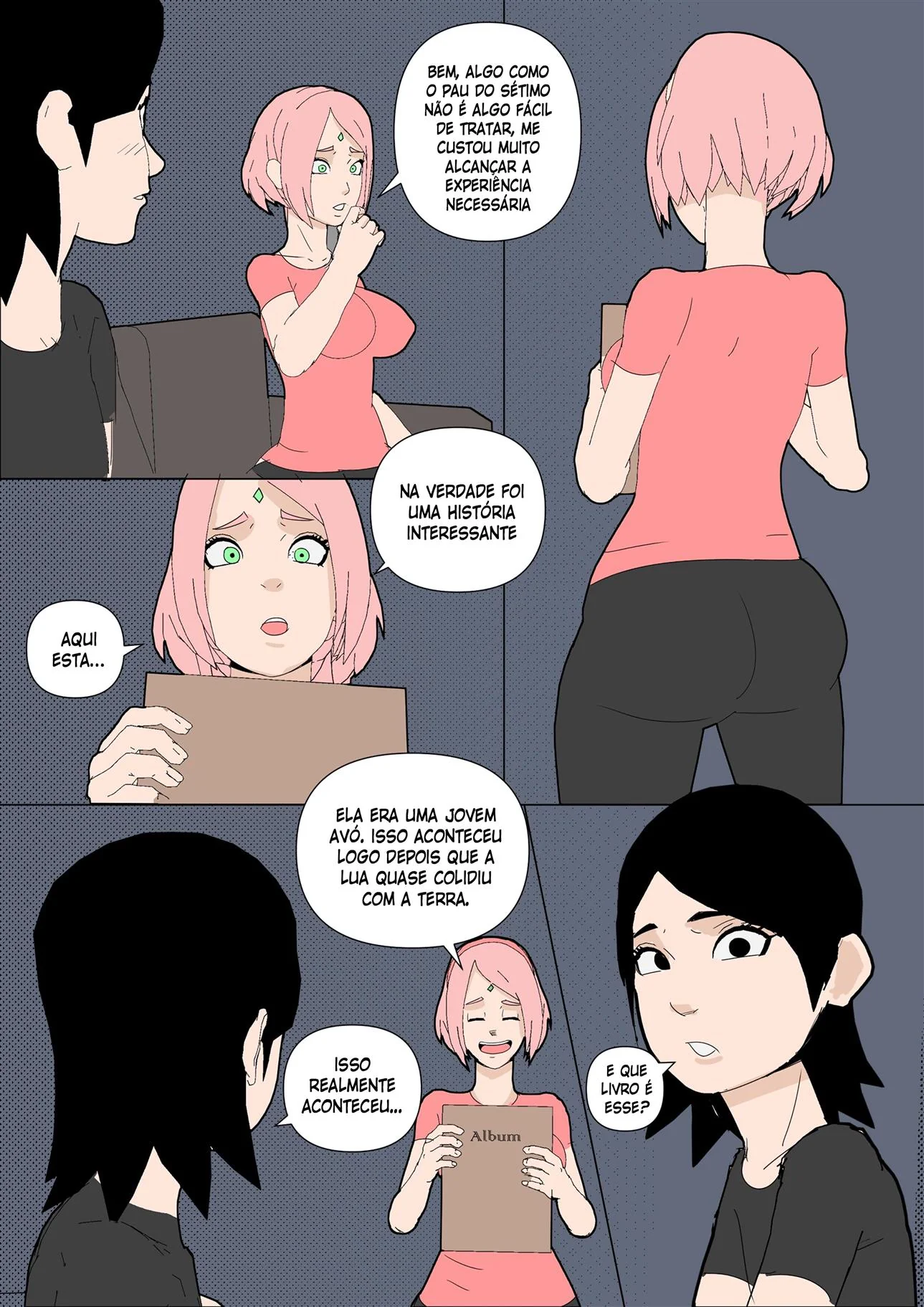Sarada em busca do Mangekyo Sharingan: Piranha fazendo atos obscenos em HQ Hentai HQ Brasileiro