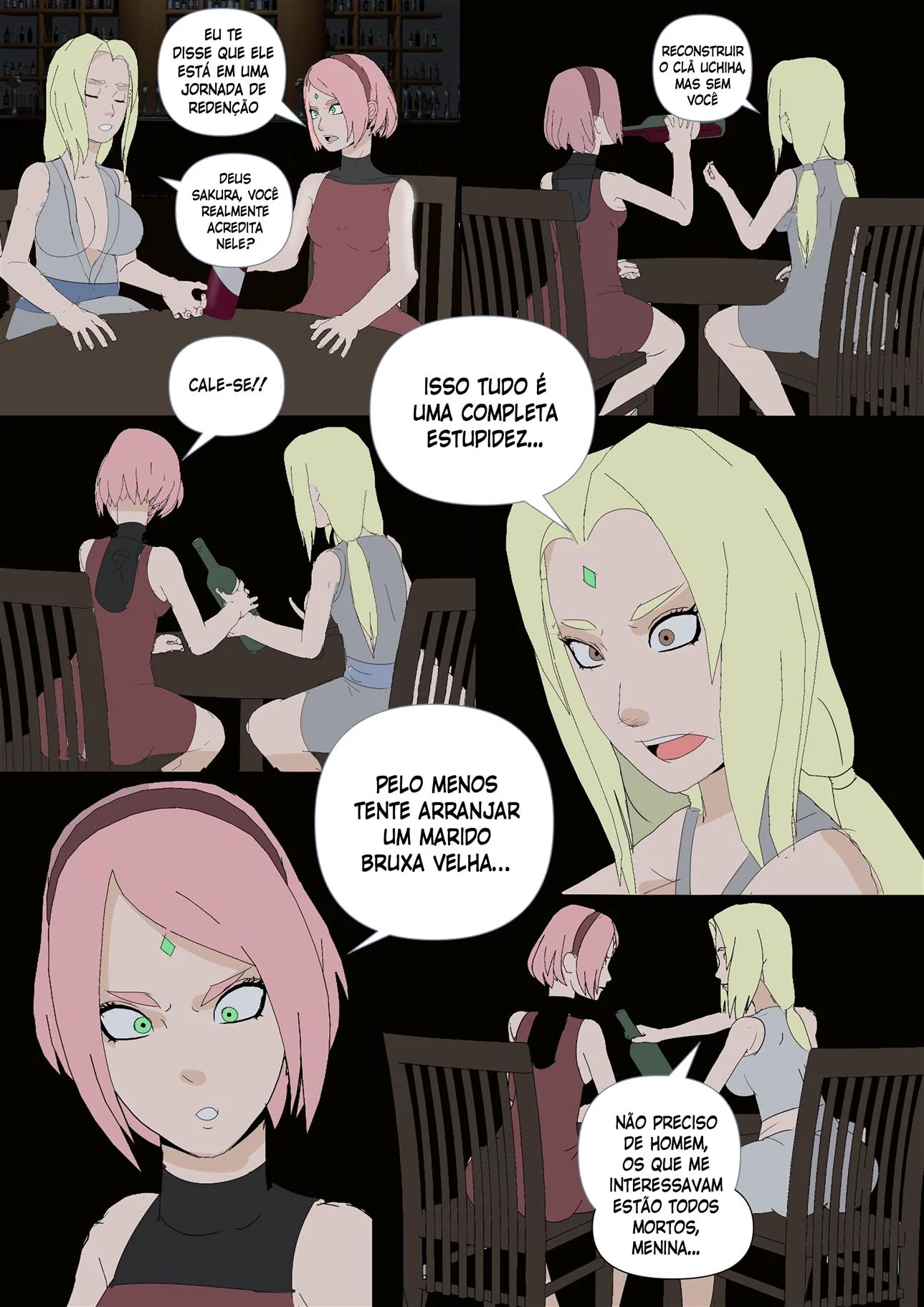 Sarada em busca do Mangekyo Sharingan: Piranha fazendo atos obscenos em HQ Hentai HQ Brasileiro