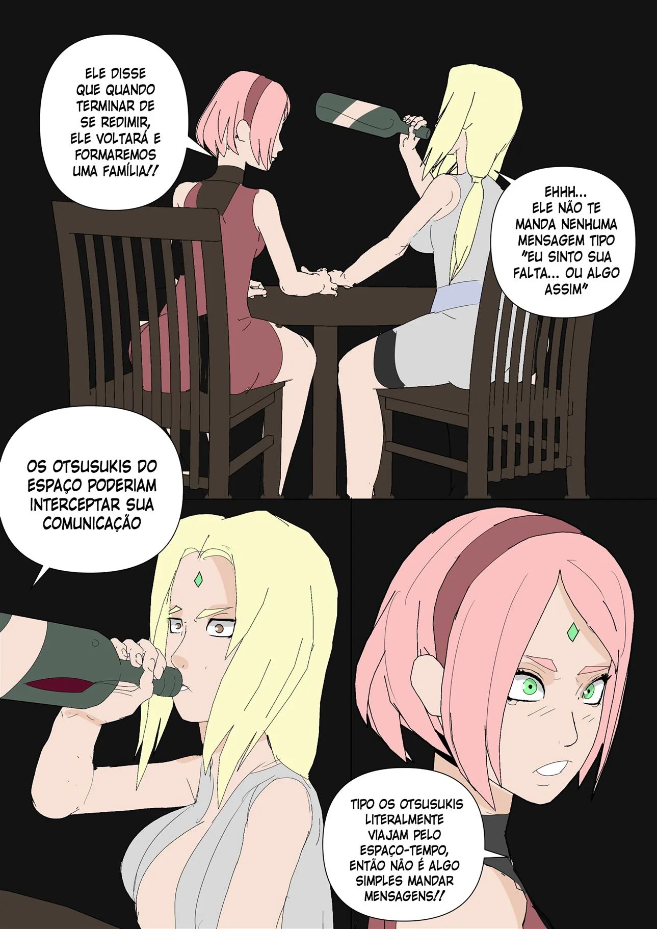 Sarada em busca do Mangekyo Sharingan: Piranha fazendo atos obscenos em HQ Hentai HQ Brasileiro