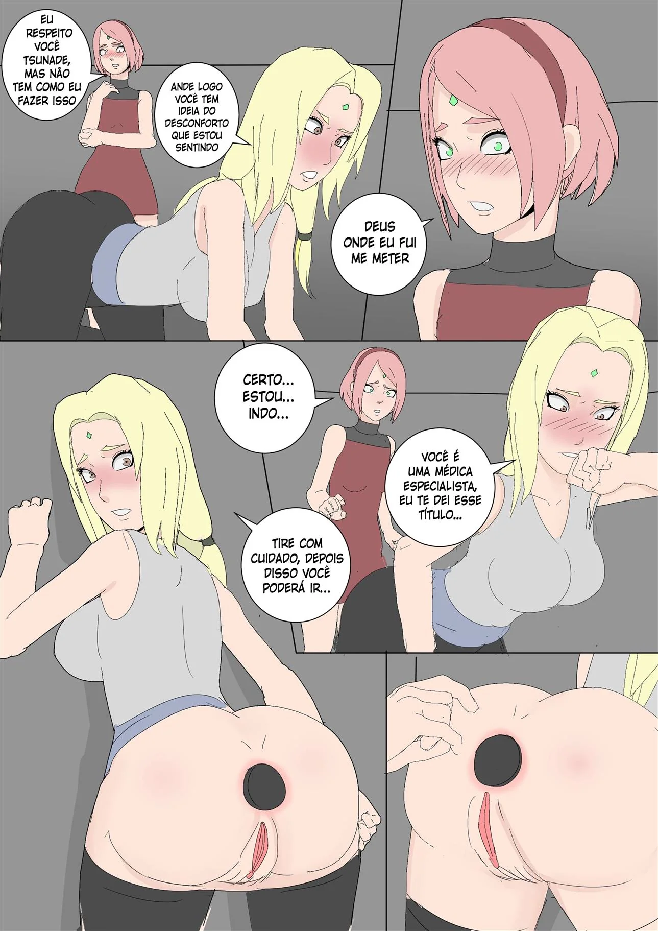 Sarada em busca do Mangekyo Sharingan: Piranha fazendo atos obscenos em HQ Hentai HQ Brasileiro