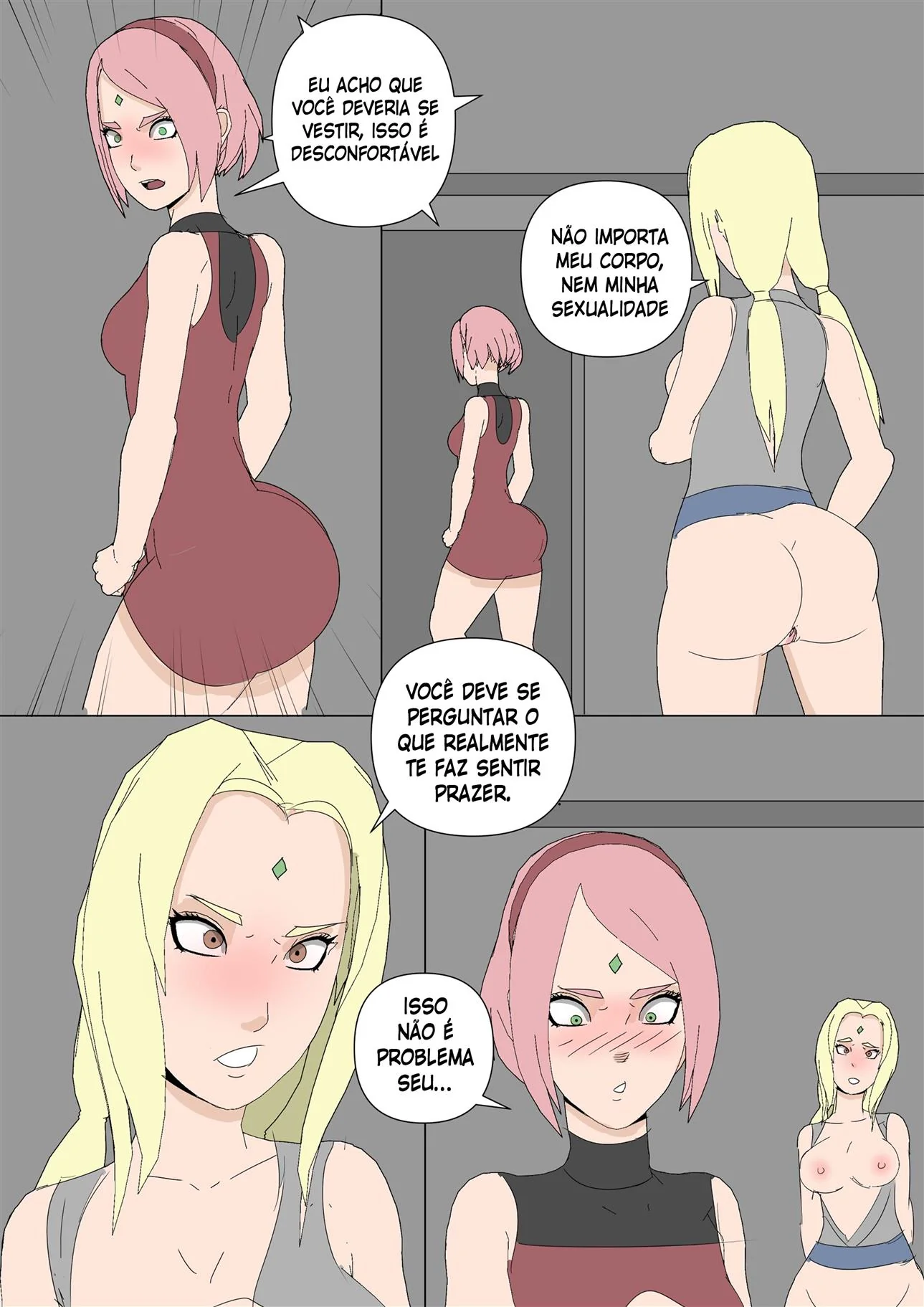 Sarada em busca do Mangekyo Sharingan: Piranha fazendo atos obscenos em HQ Hentai HQ Brasileiro