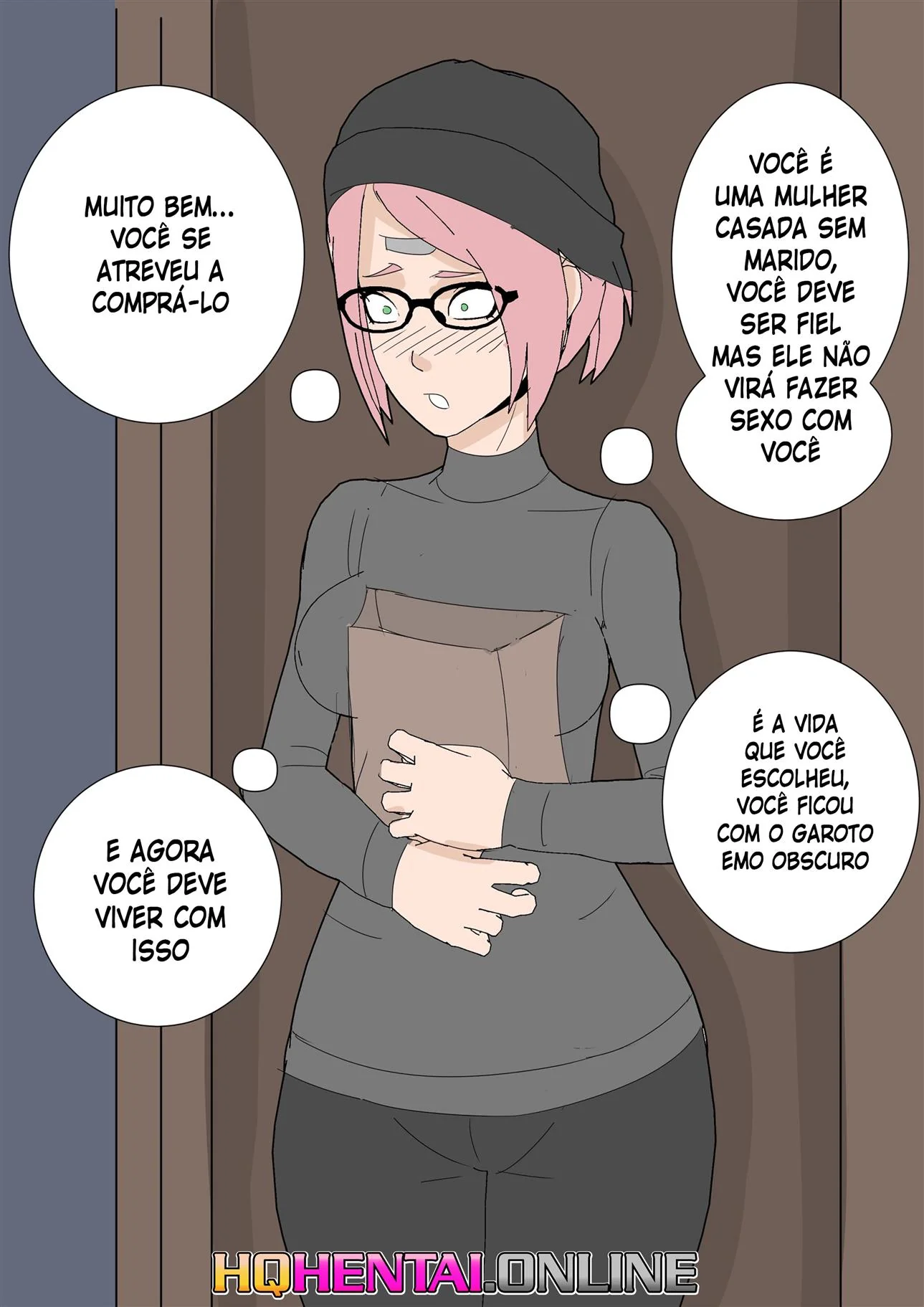 Sarada em busca do Mangekyo Sharingan: Piranha fazendo atos obscenos em HQ Hentai HQ Brasileiro