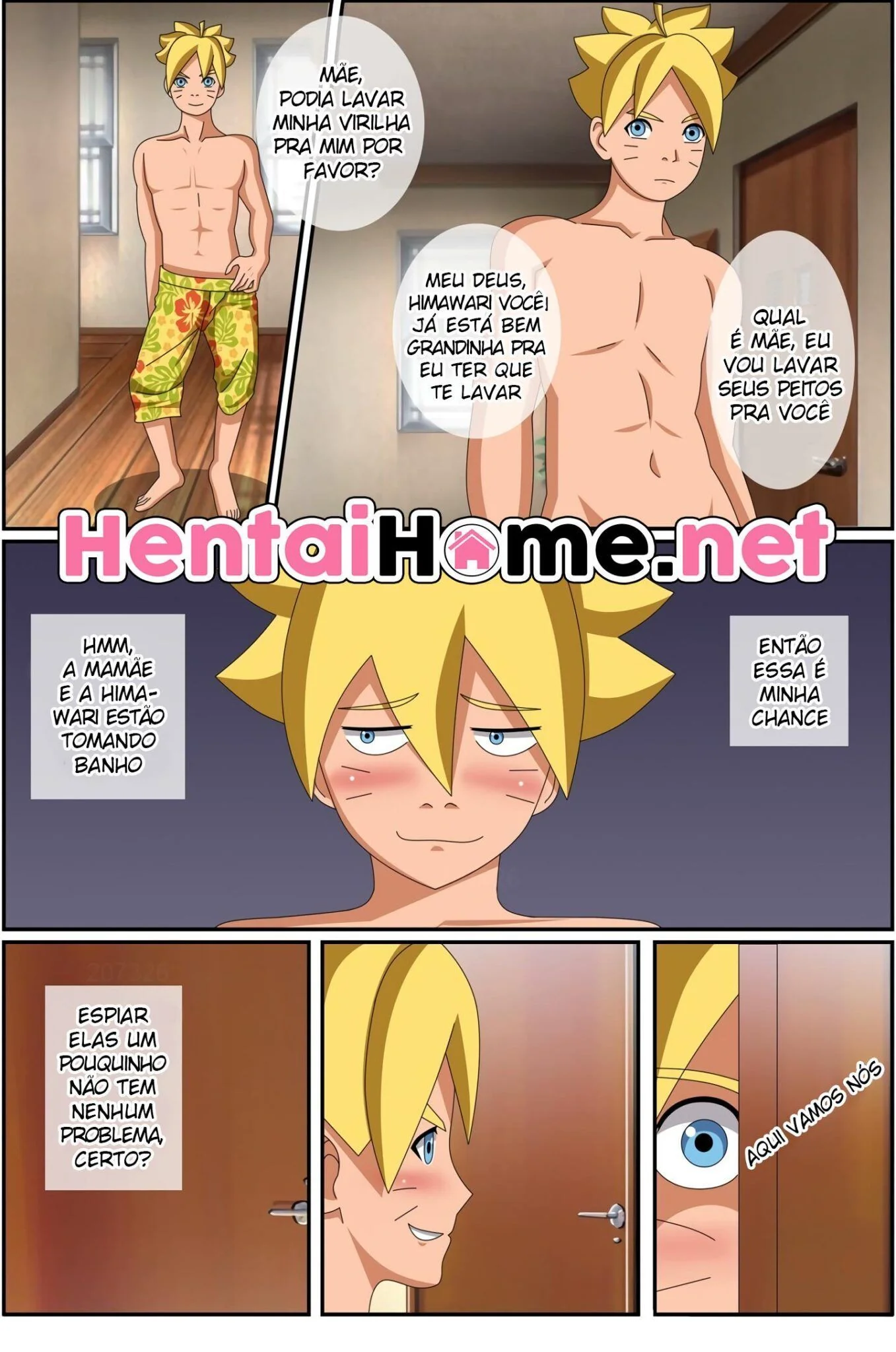 Boruto Fodendo a Família no Banho – Hentai HQ Brasileiro