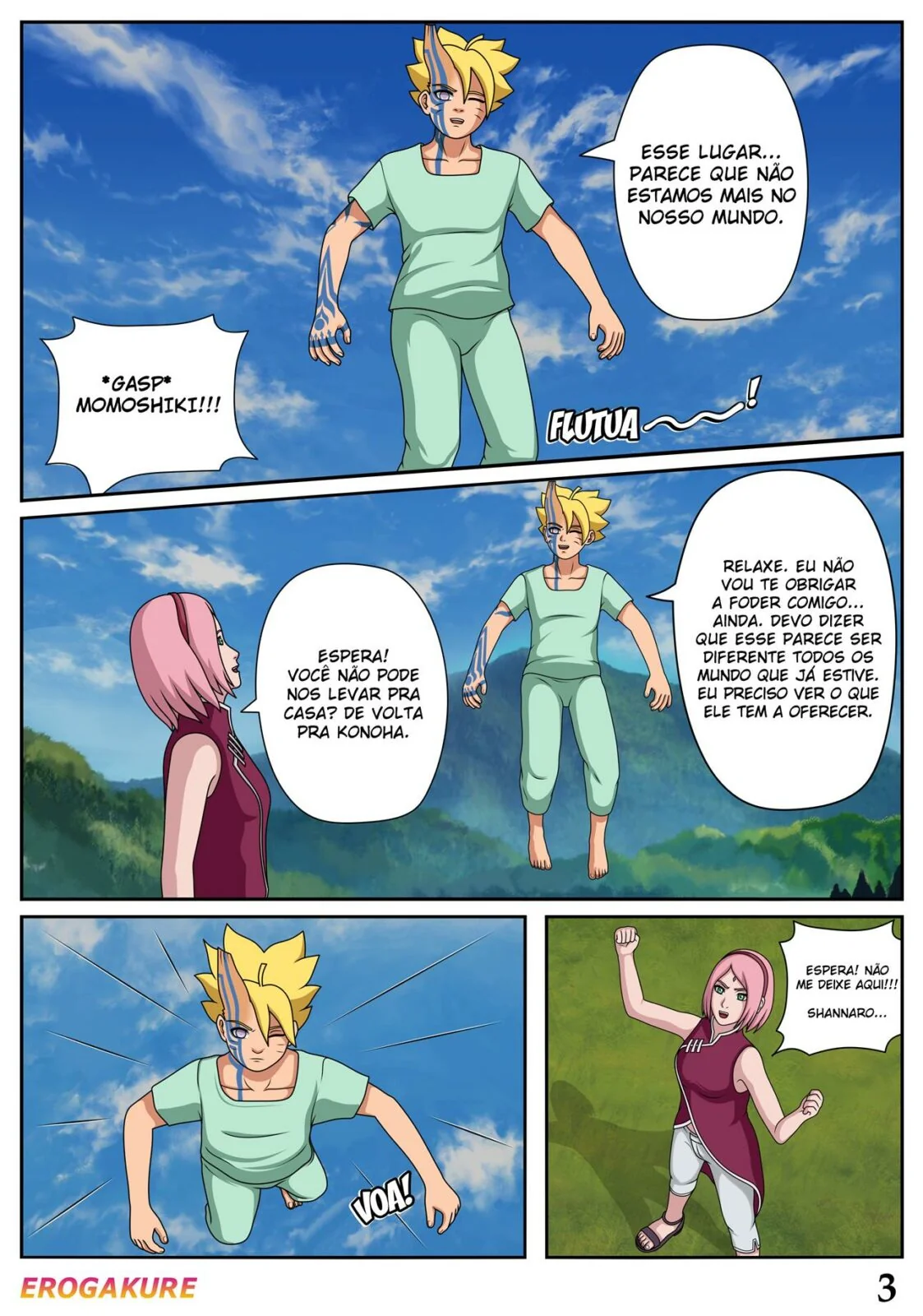 Boruto Piranha: Kimetsu no Yaiba Kanae – Boruto numa Dimensão de Pica e Buceta em HQ Brasileiro