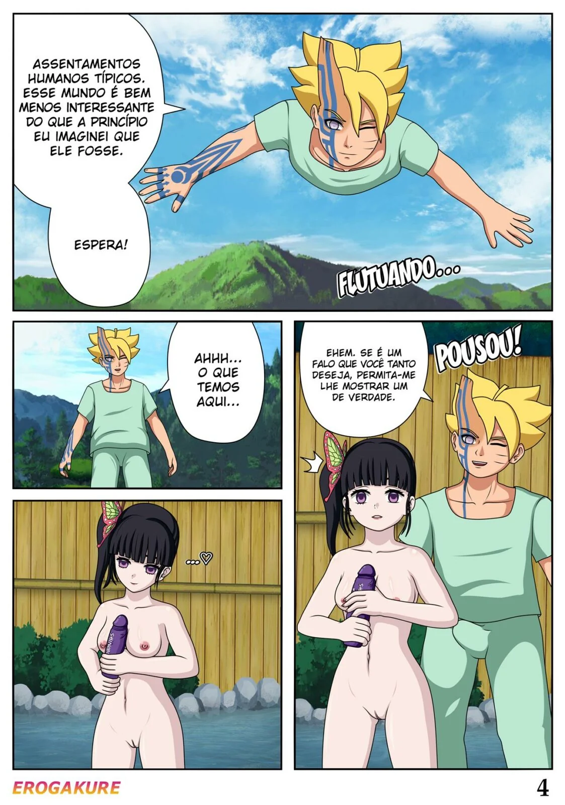 Boruto Piranha: Kimetsu no Yaiba Kanae – Boruto numa Dimensão de Pica e Buceta em HQ Brasileiro