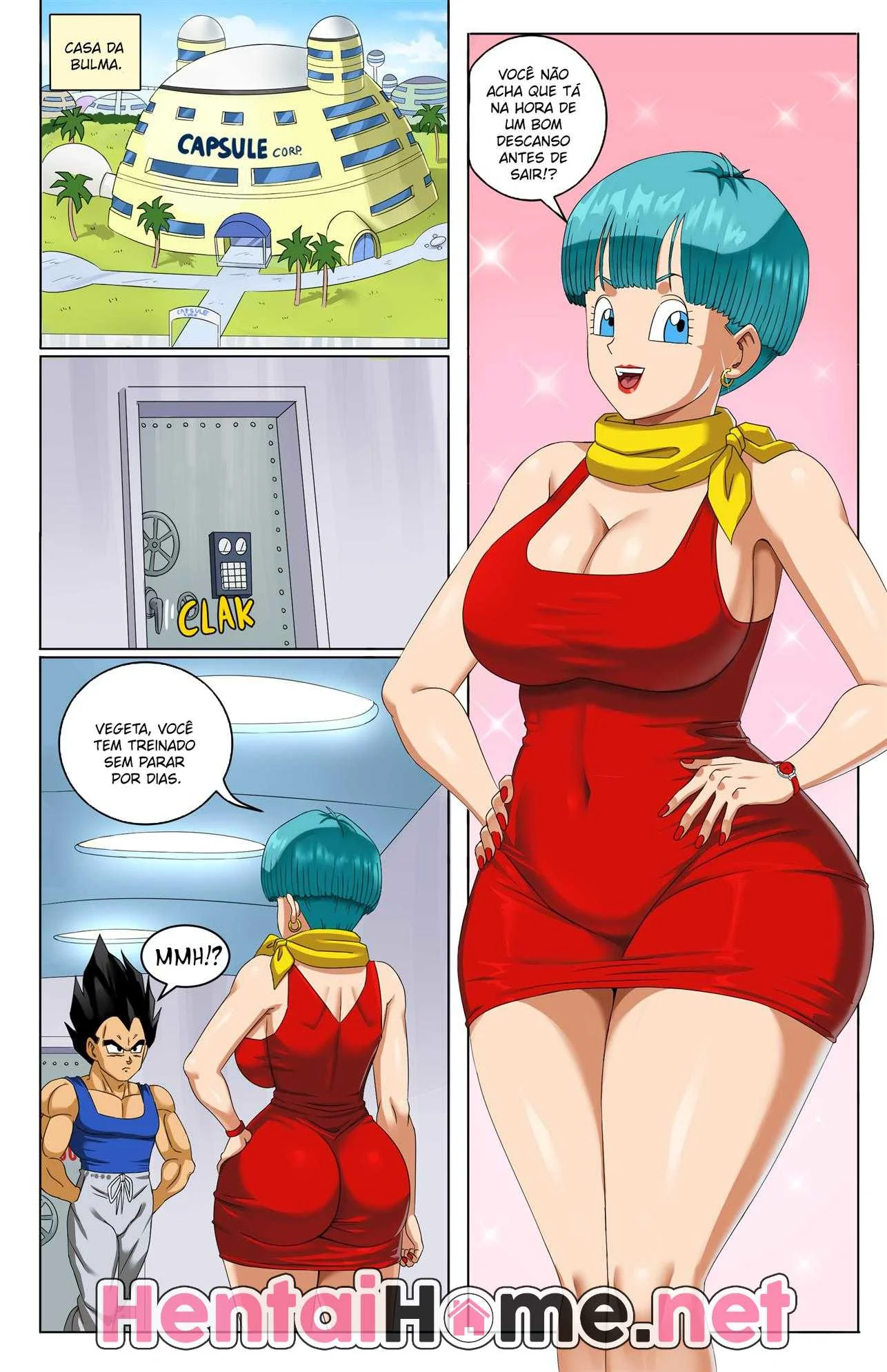 Bulma Biscate Transando com Vegeta em Hentai HQ Brasileiro