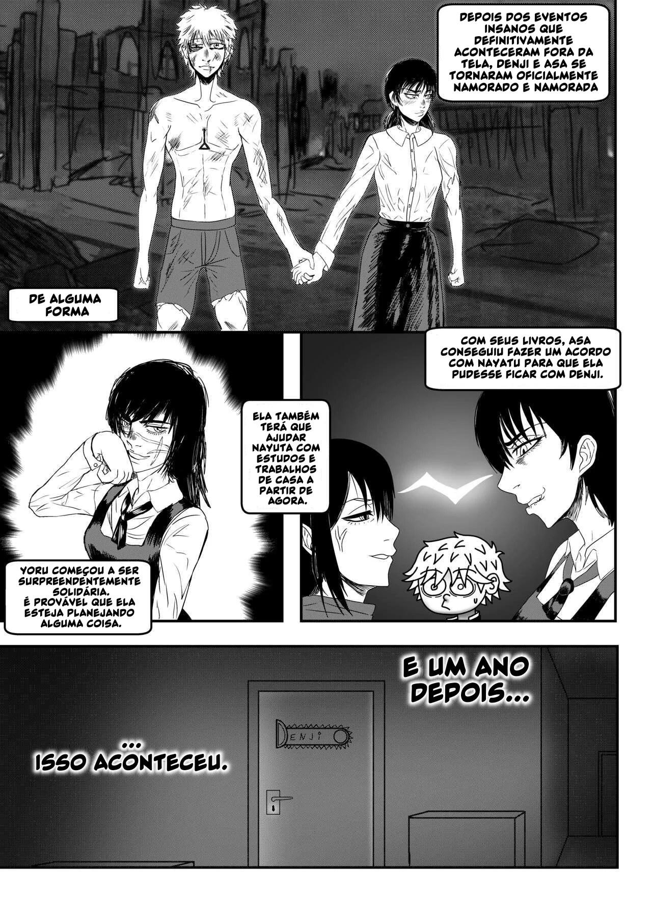 Chainsaw Man: Acasalamento Com Motosserra – Piranha Asa Mitaka encara a rola gigante de Denji em um hentai HQ brasileiro!