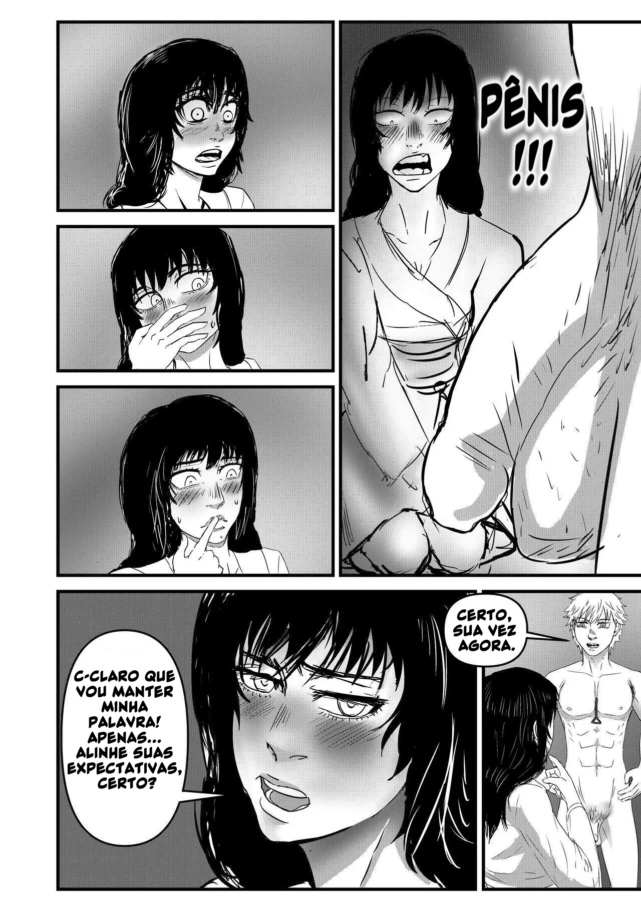 Chainsaw Man: Acasalamento Com Motosserra – Piranha Asa Mitaka encara a rola gigante de Denji em um hentai HQ brasileiro!