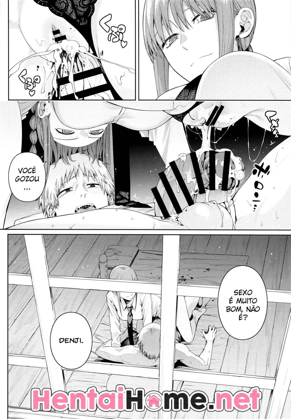 Descobertas na Escola: Makima e Denji Exploram seus Desejos Sexuais em Hentai HQ Brasileiro