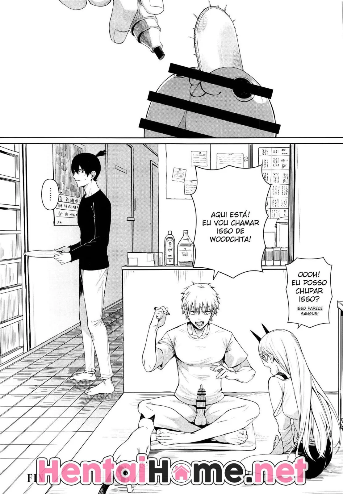 Descobertas na Escola: Makima e Denji Exploram seus Desejos Sexuais em Hentai HQ Brasileiro