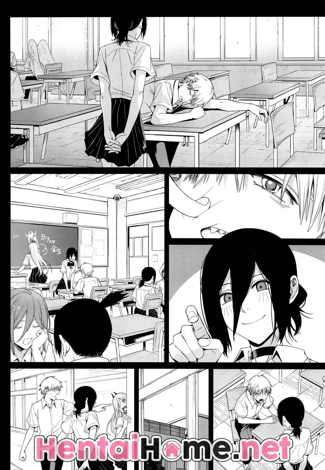 Descobertas na Escola: Makima e Denji Exploram seus Desejos Sexuais em Hentai HQ Brasileiro