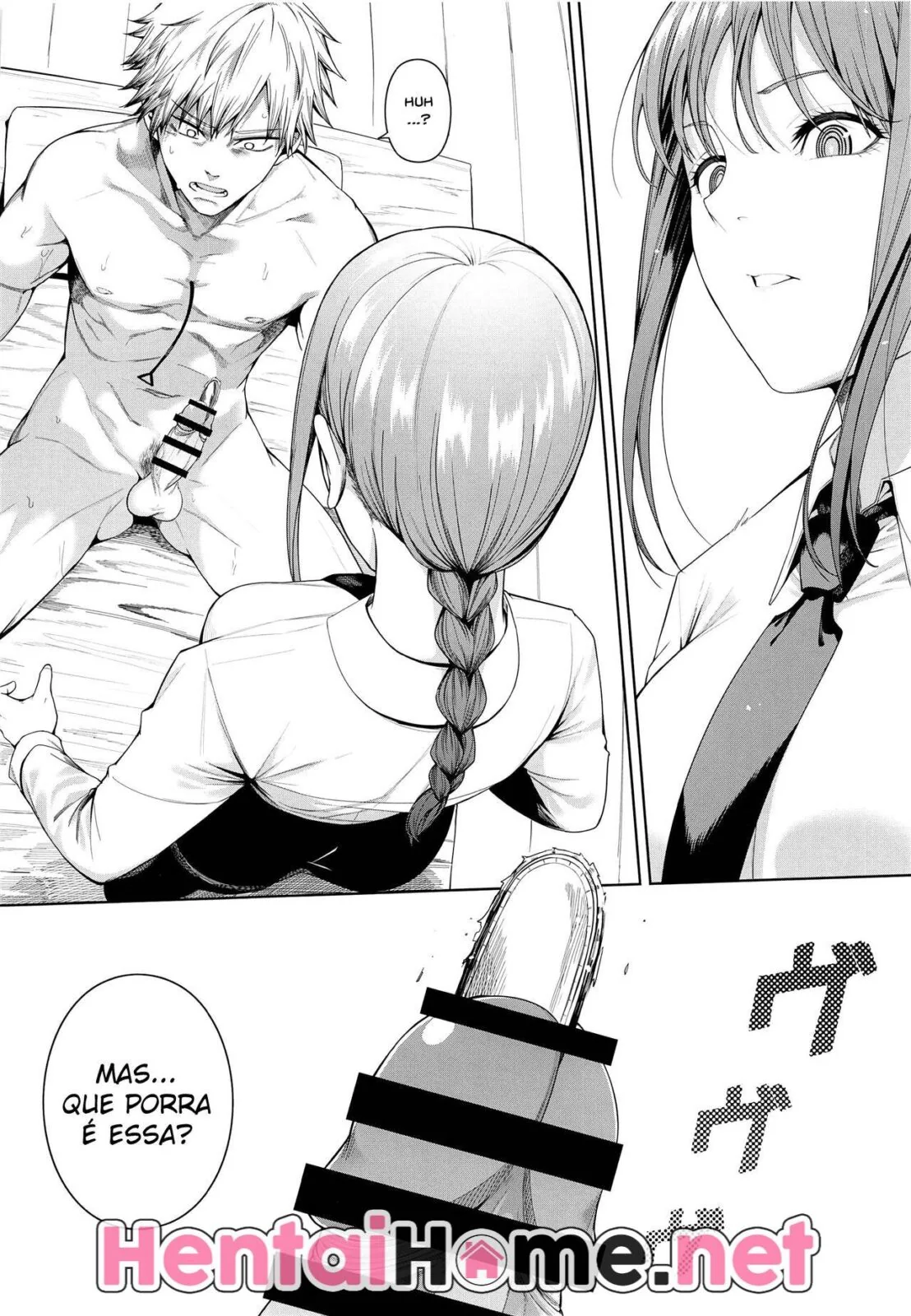 Descobertas na Escola: Makima e Denji Exploram seus Desejos Sexuais em Hentai HQ Brasileiro