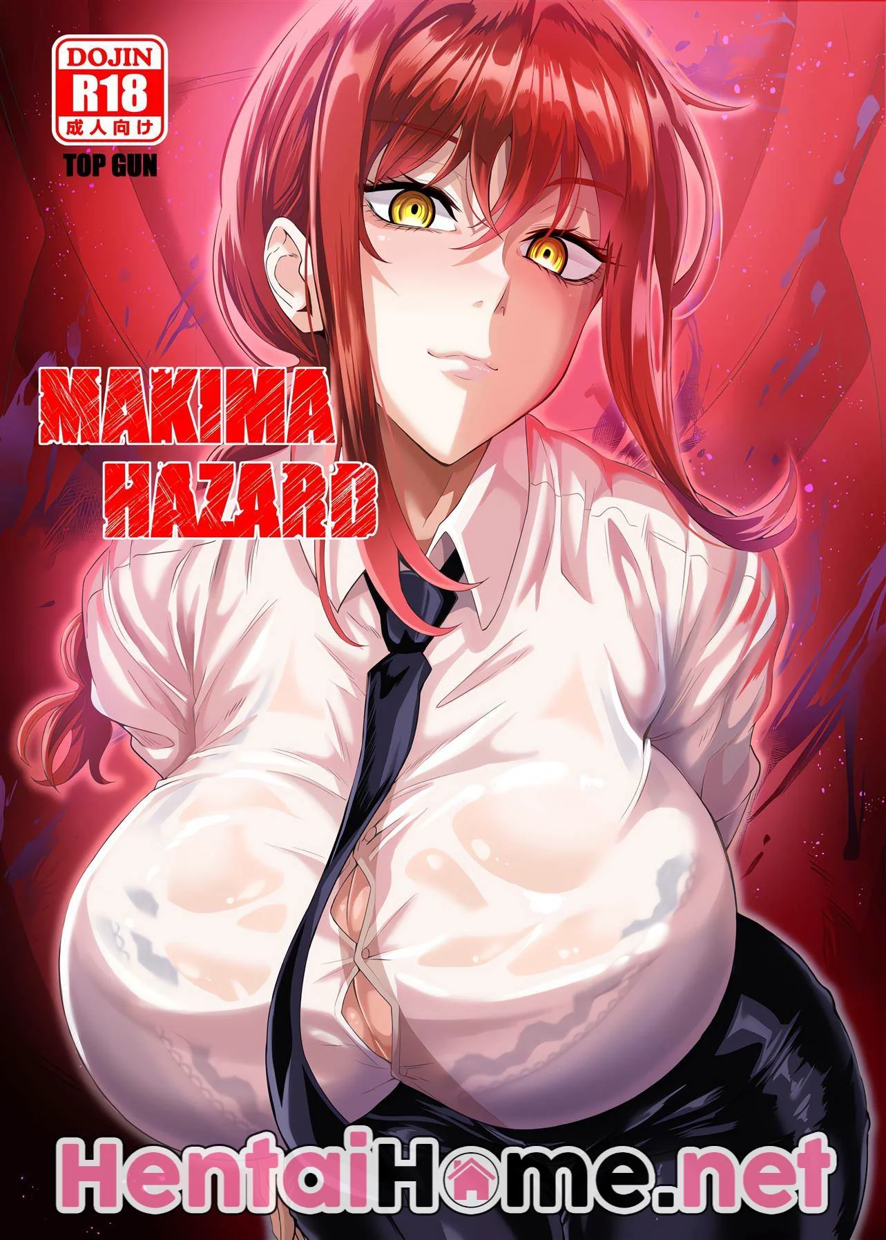 Professora Makima e sua aula de putaria em hentai HQ