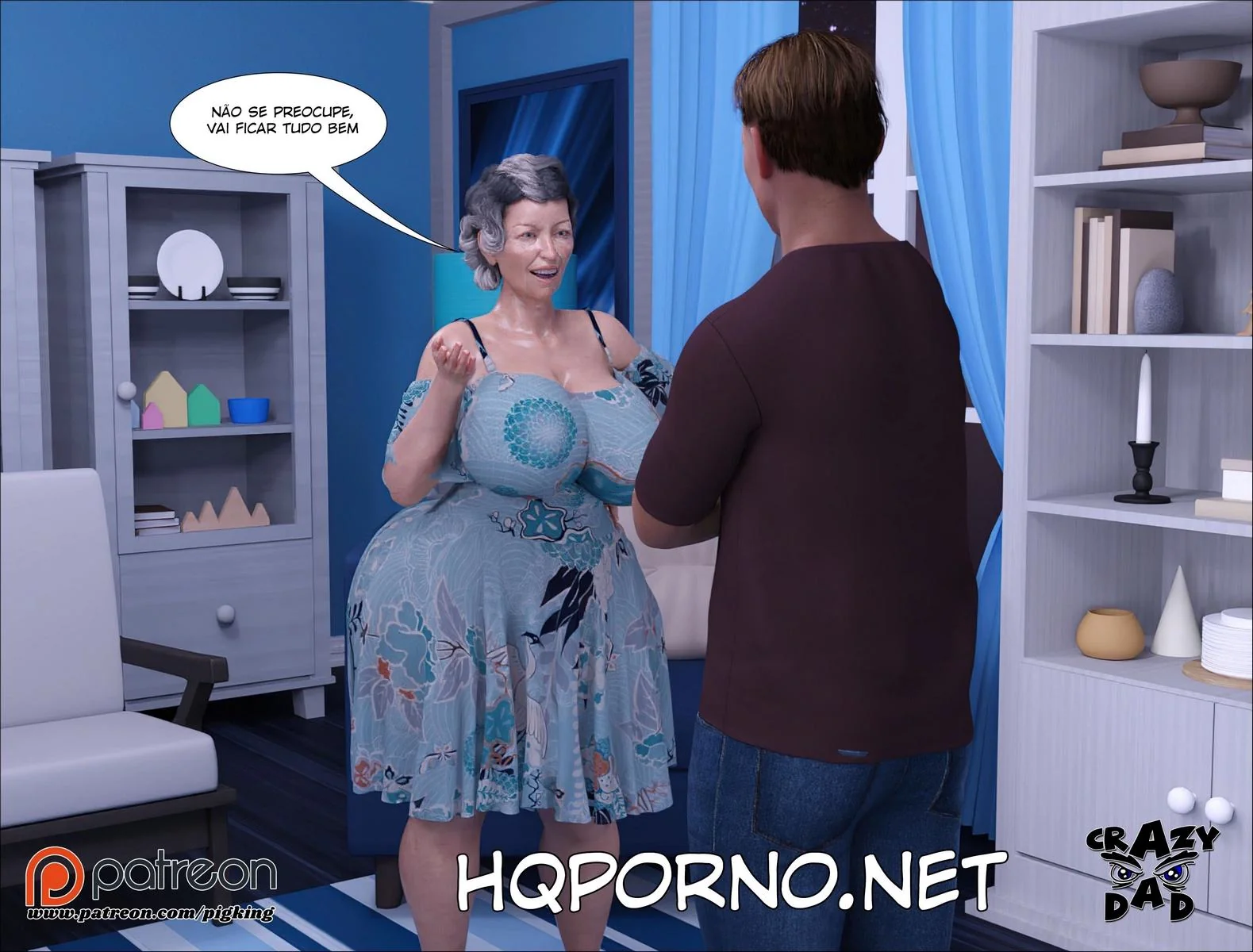 Mamãe Tarada: Liberando a Buceta pro Filho Meter a Piroca em Hentai HQ Brasileiro