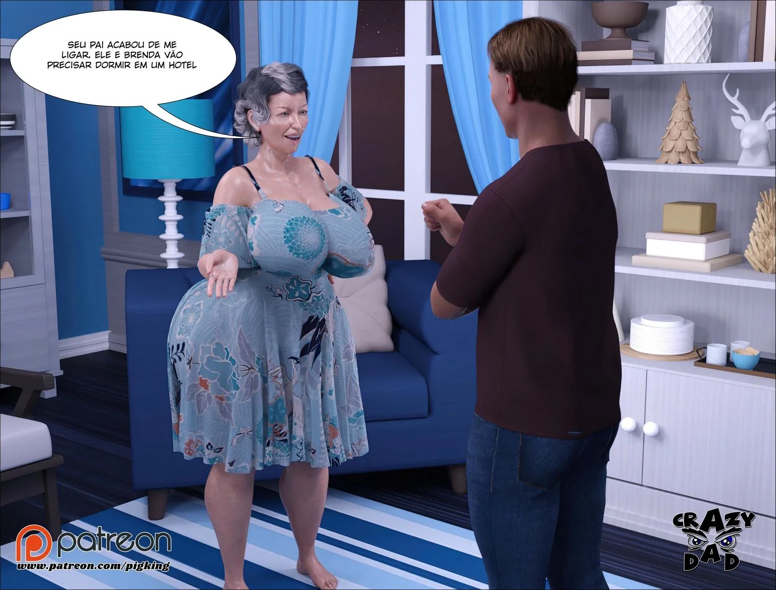 Mamãe Tarada: Liberando a Buceta pro Filho Meter a Piroca em Hentai HQ Brasileiro